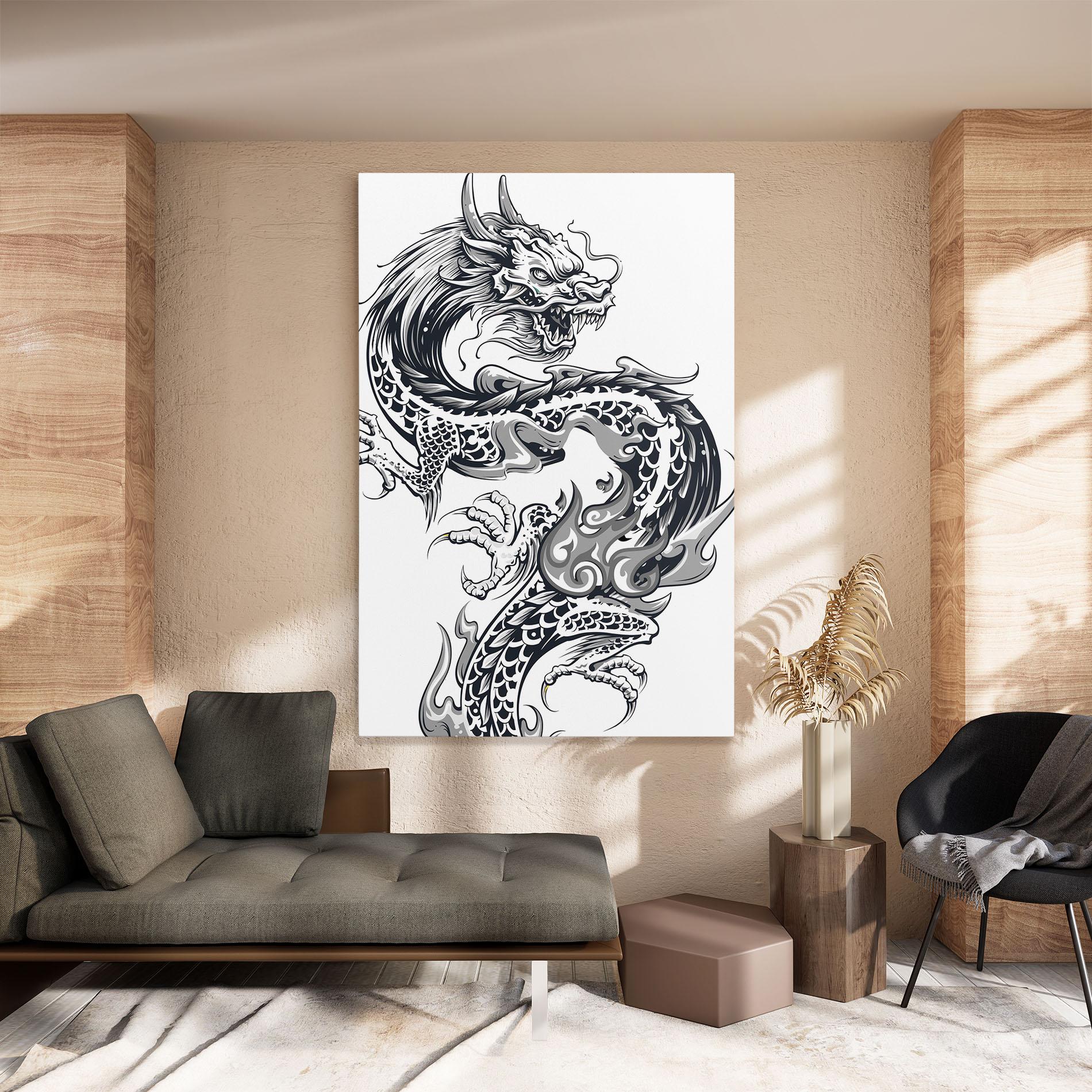 Картина на платно Dragon Line mockup 8