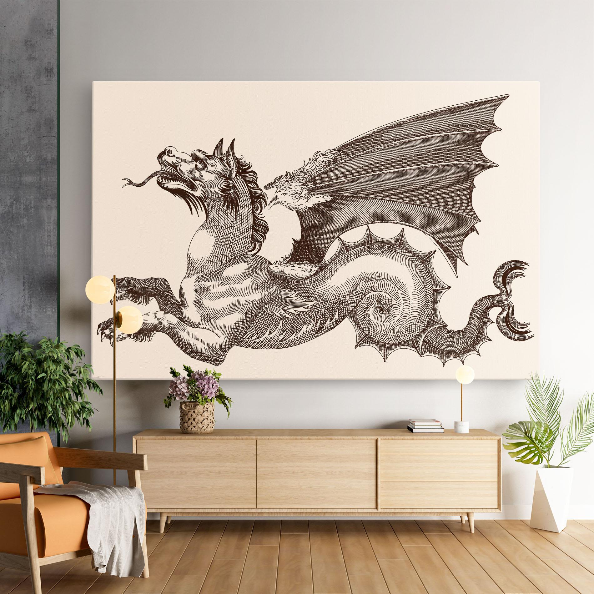 Картина на платно Brown Dragon mockup 9