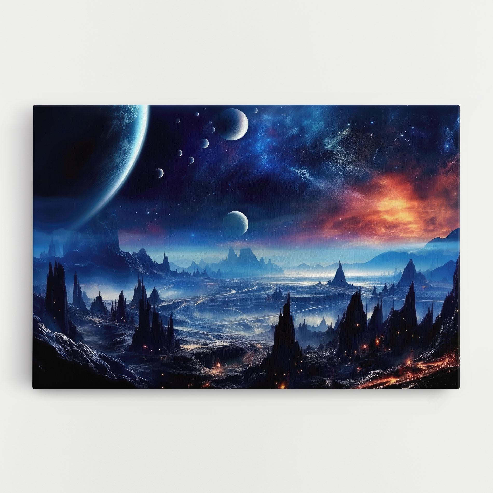 Картина на платно Planets And Stars mockup 0