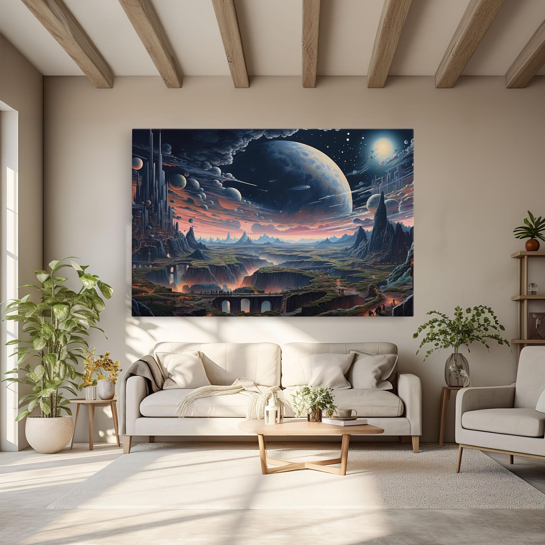 Картина на платно Celestial Chronicler mockup 6