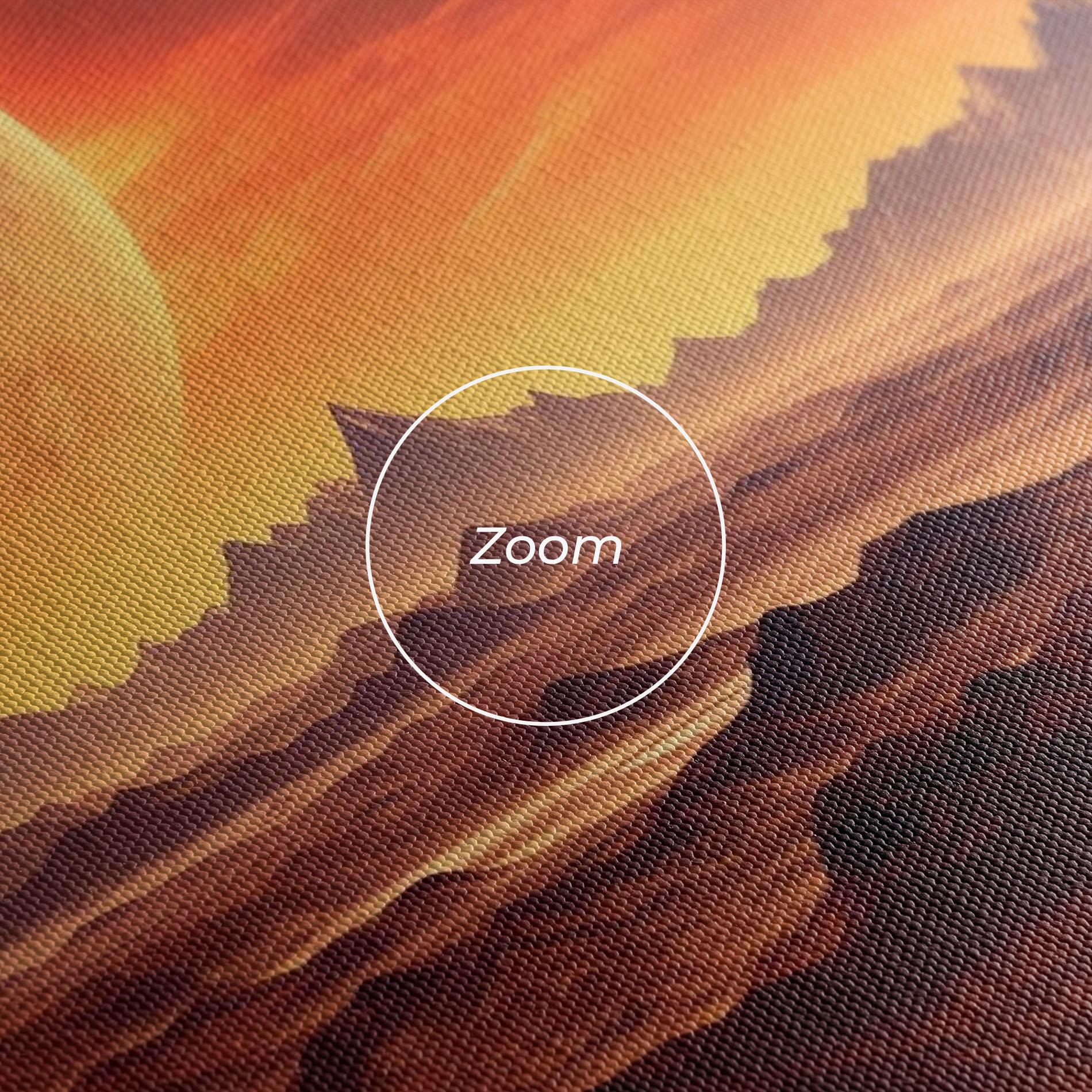 Картина на платно Fiery Orange Sunset mockup 3