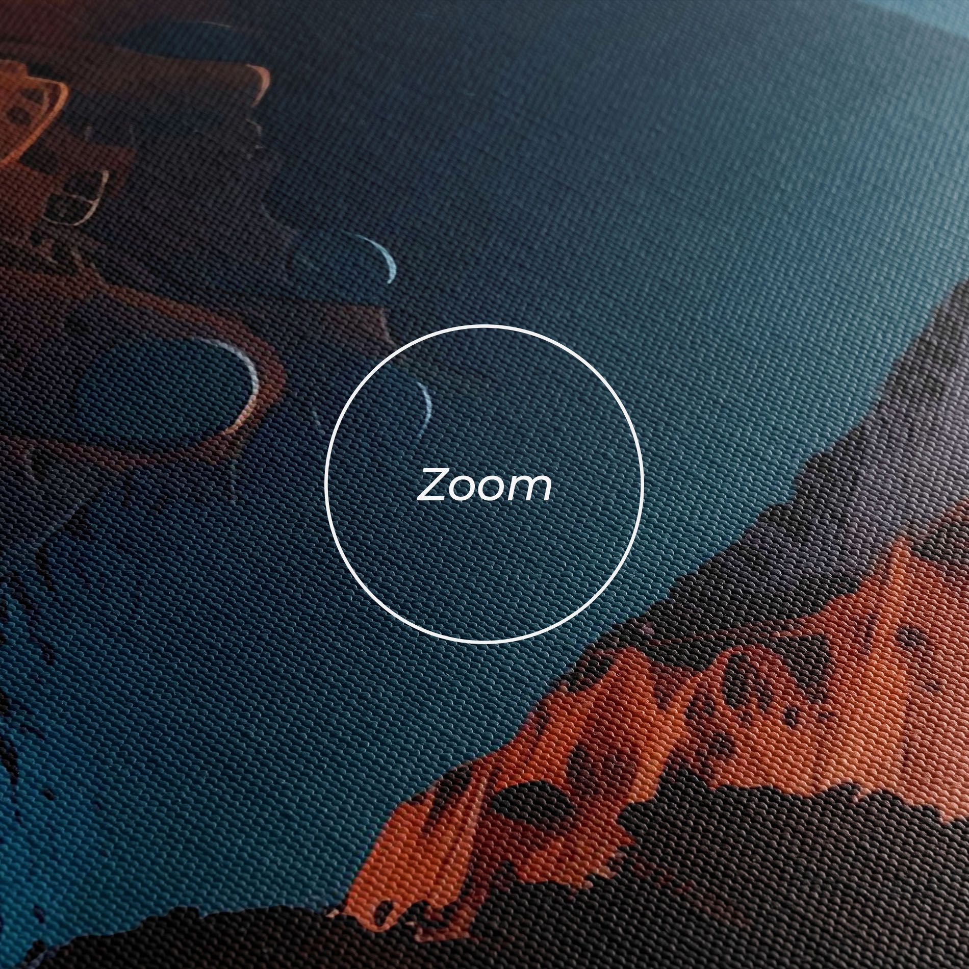 Grey Orange Moon Art mockup 3