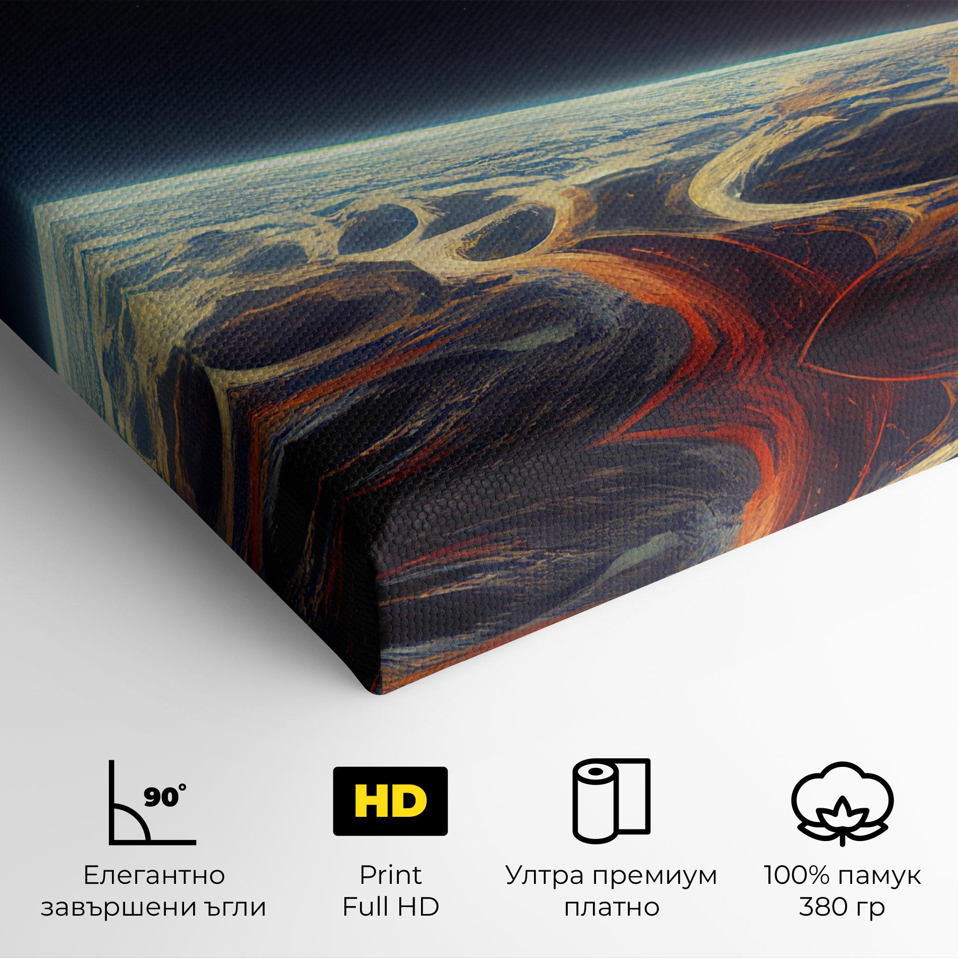 Картина на платно Cosmic Craze mockup 4