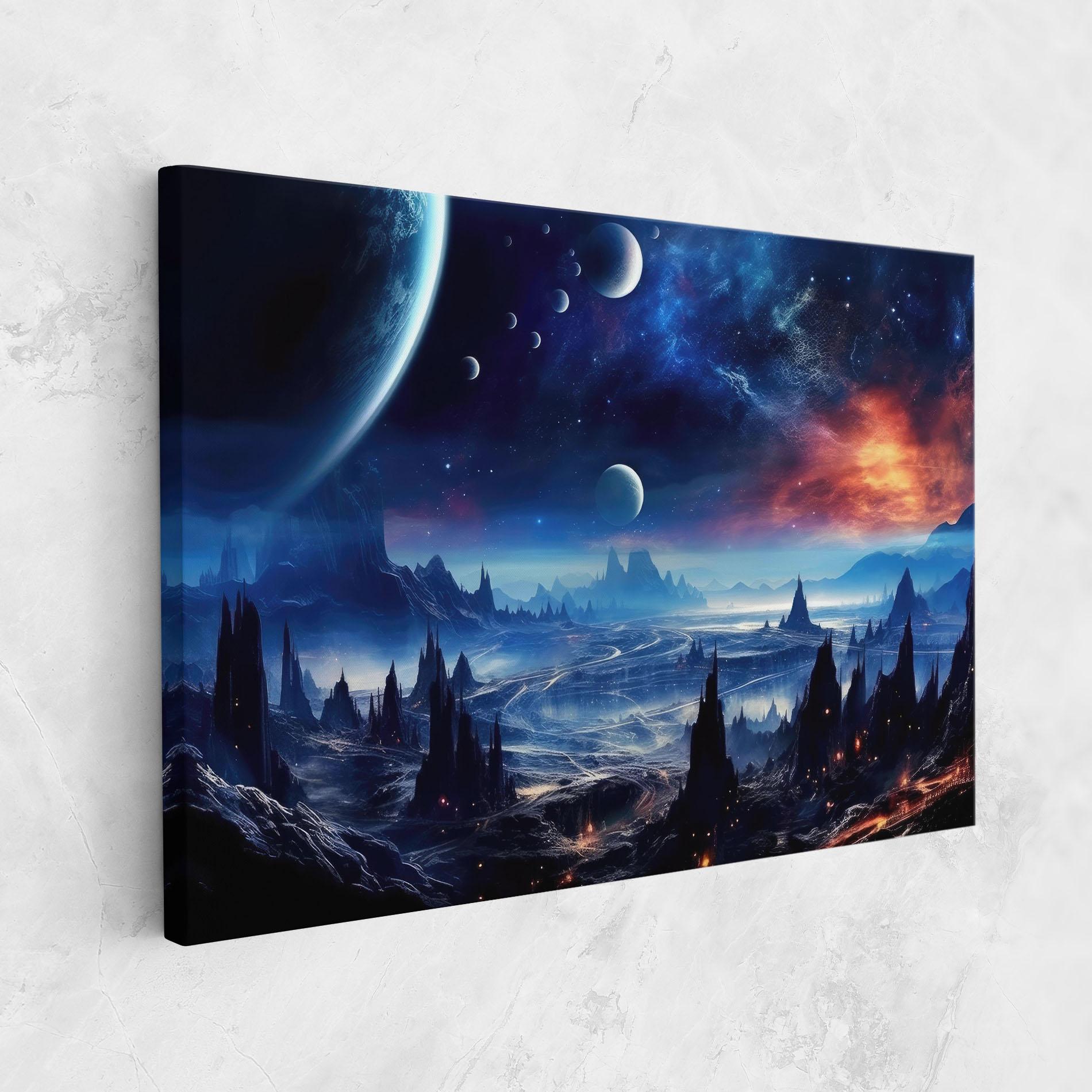 Картина на платно Planets And Stars mockup 1