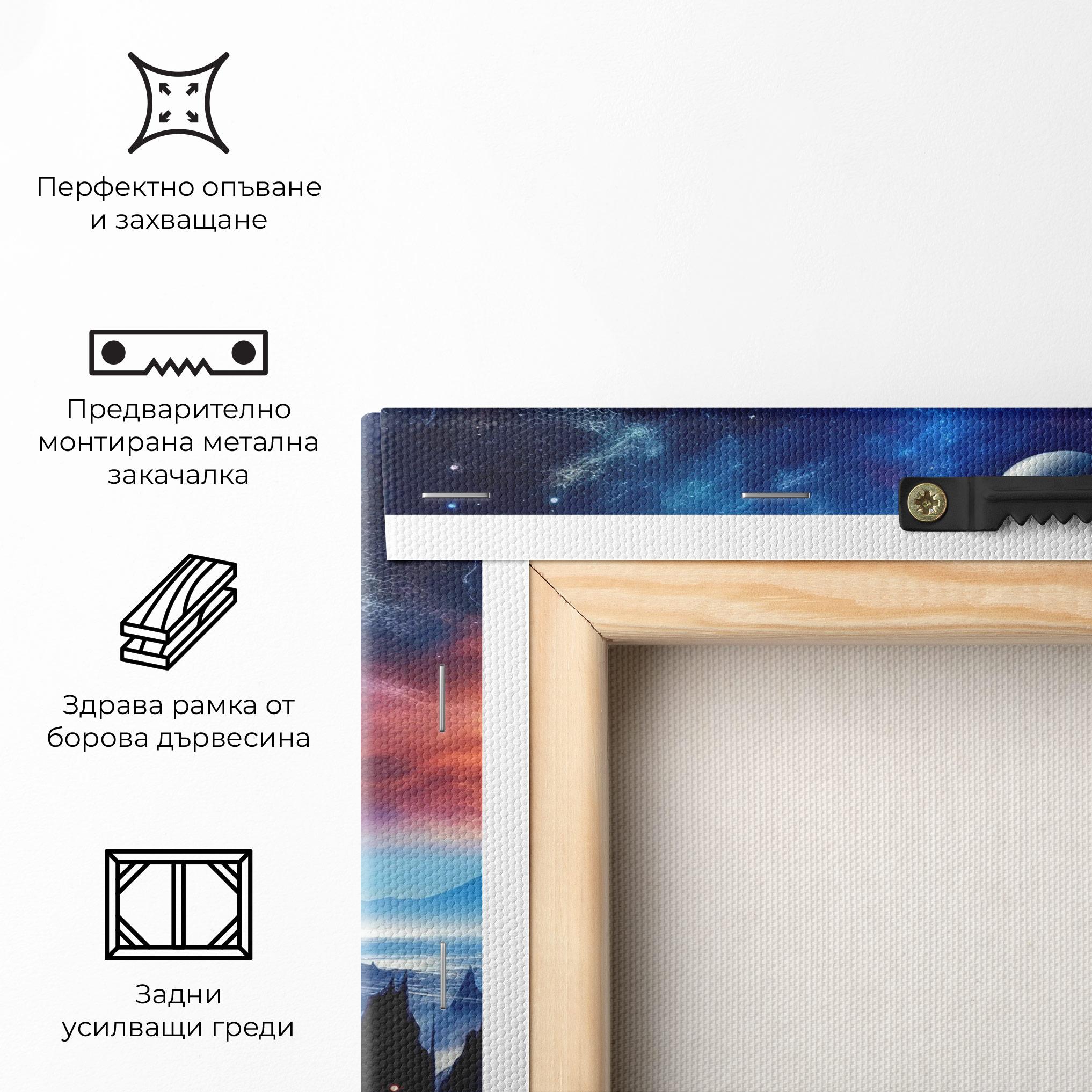 Картина на платно Planets And Stars mockup 5
