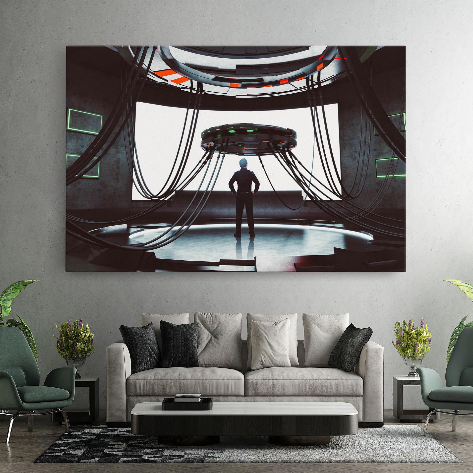 Картина на платно Cyber Chronicle mockup 7