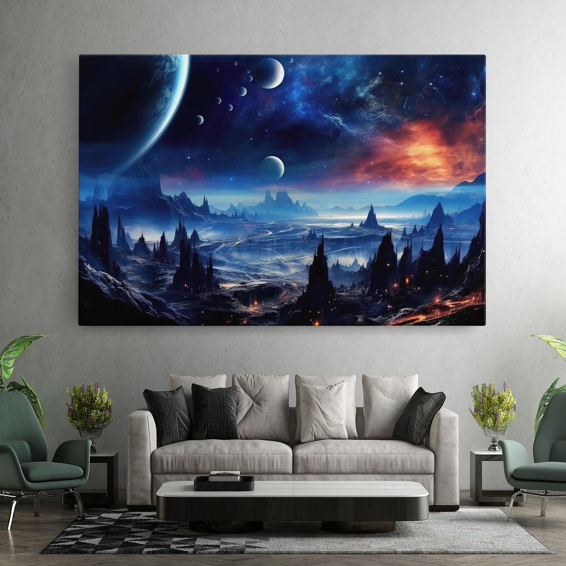 Картина на платно Planets And Stars mockup 7