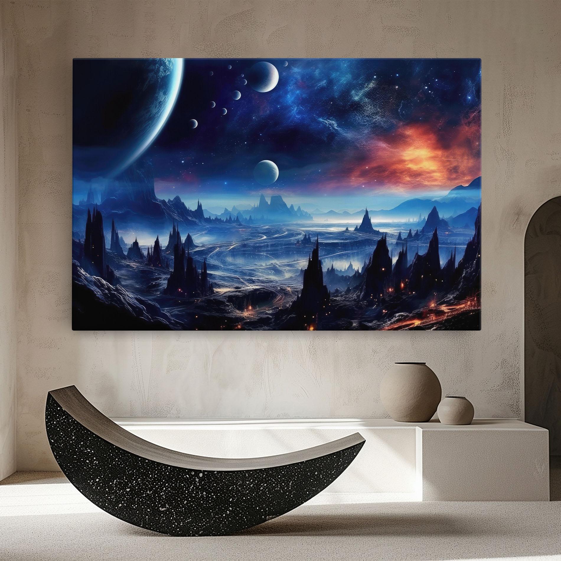 Картина на платно Planets And Stars mockup 8