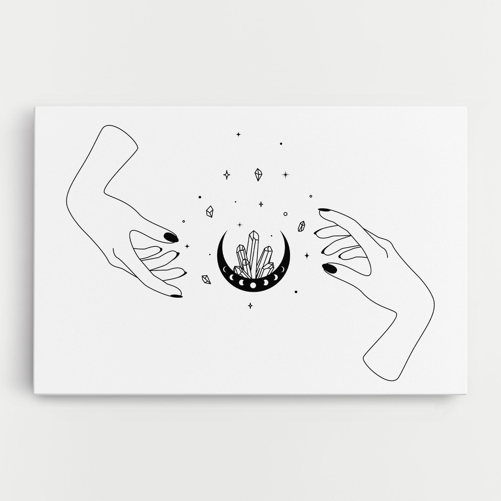 Картина на платно Crystal Hand mockup 0