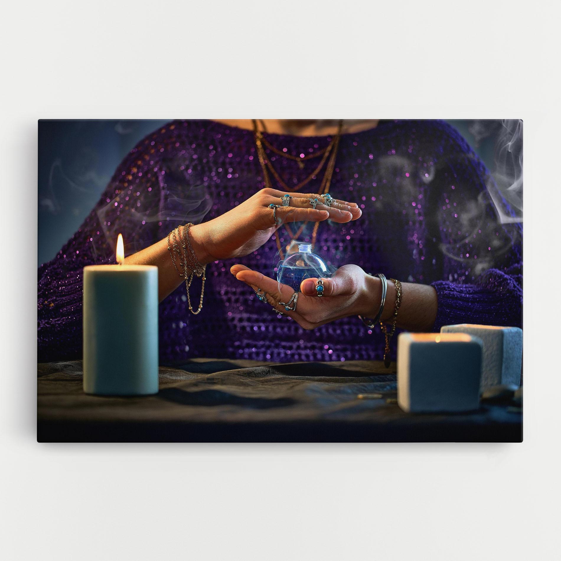 Картина на платно Witch Magic Smoke mockup 0