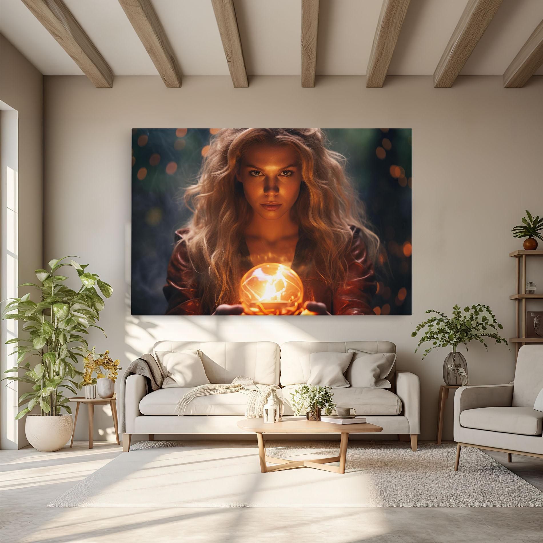 Картина на платно Beautiful Woman Witch mockup 6