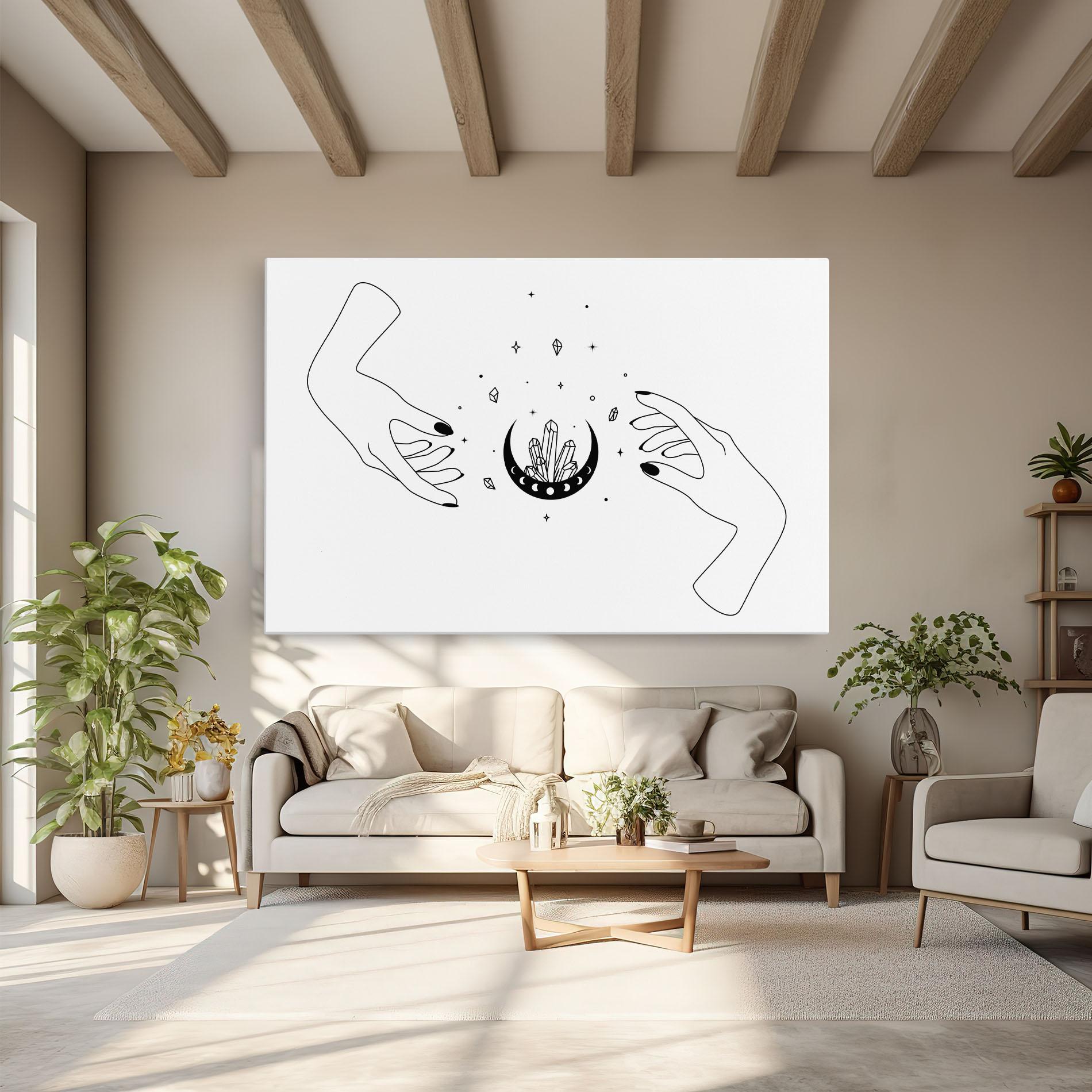 Картина на платно Crystal Hand mockup 6