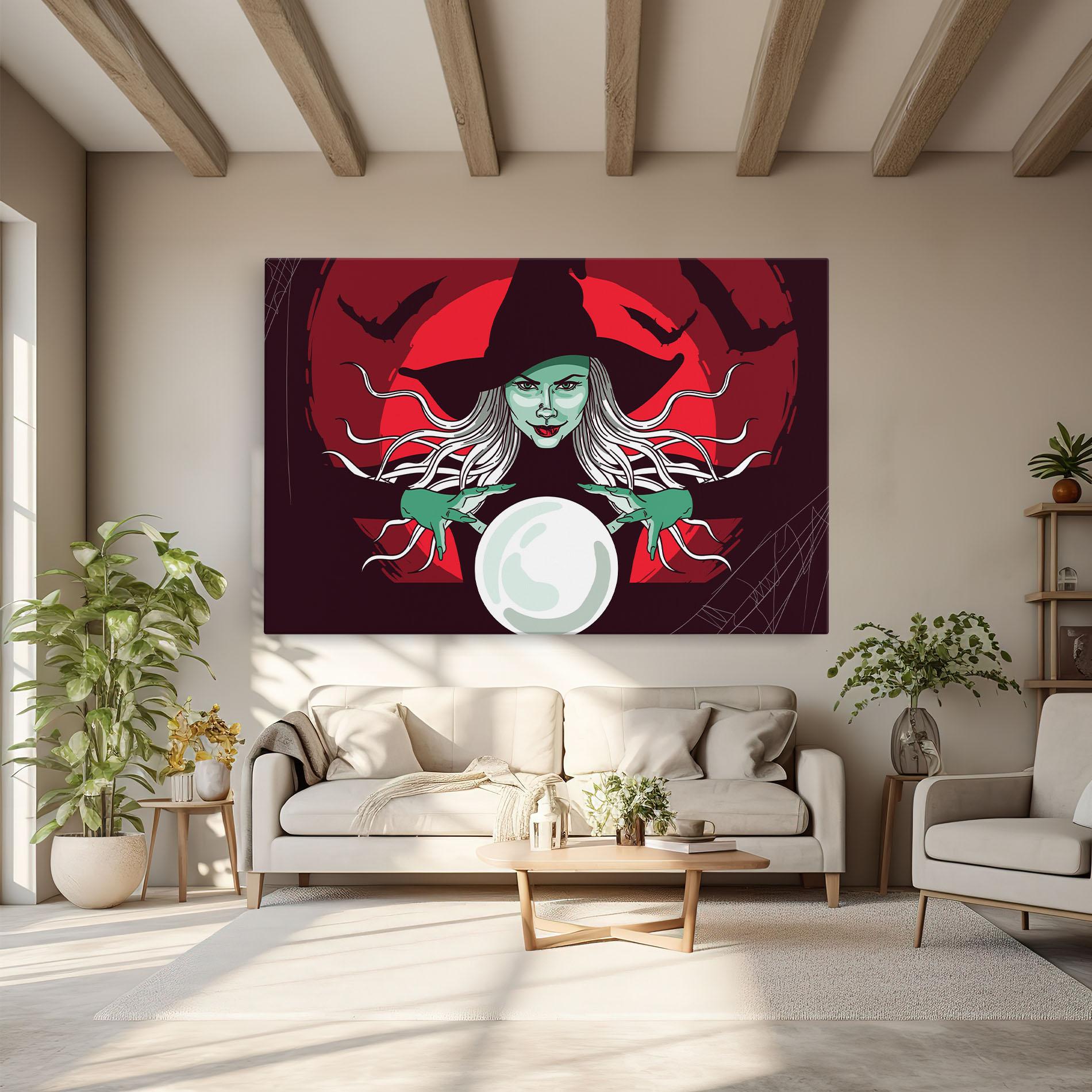 Картина на платно Green Witch mockup 6