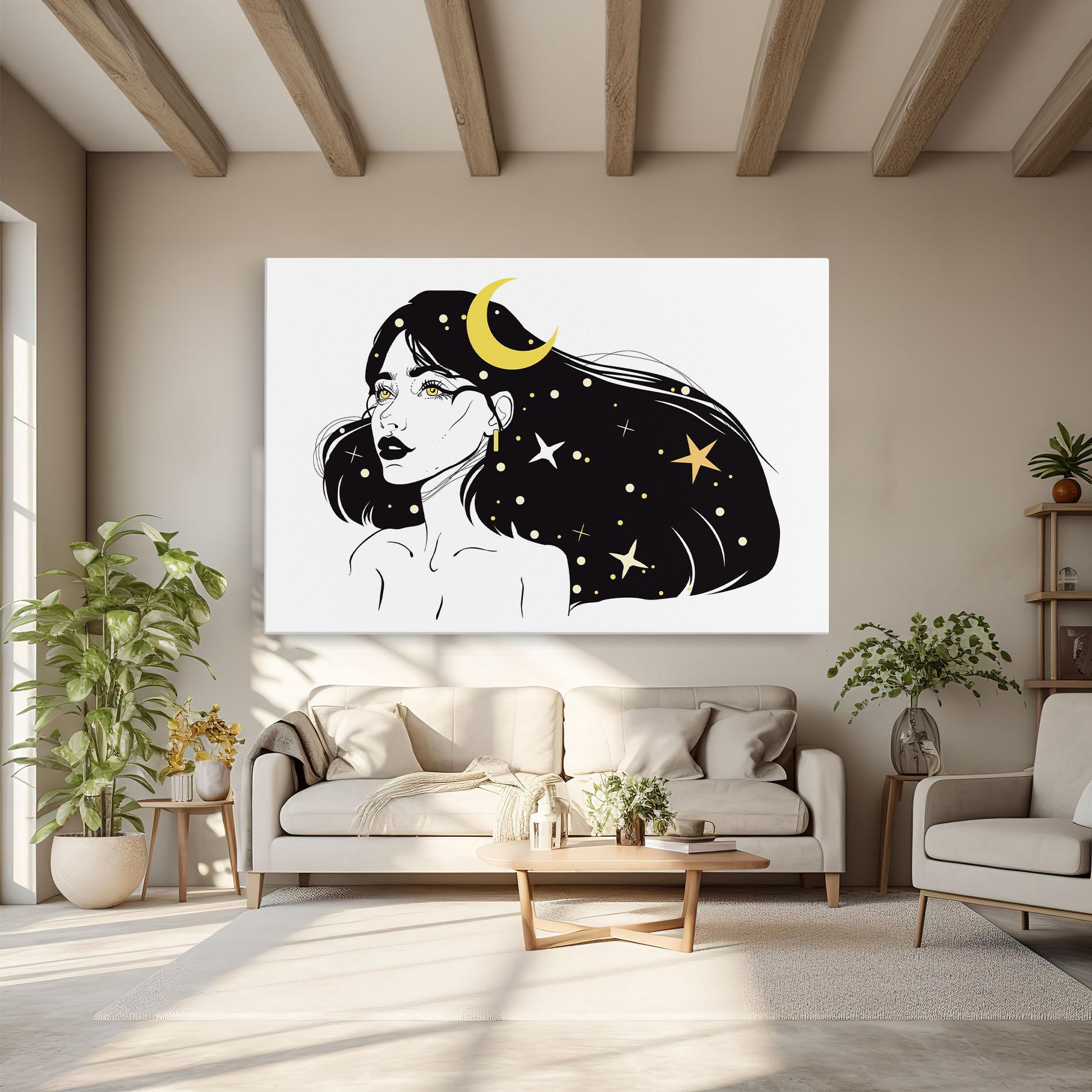 Картина на платно Night Witch mockup 6