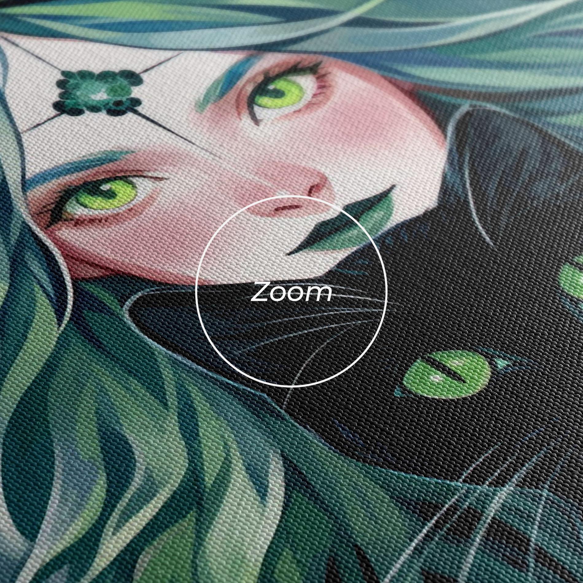 Картина на платно Magic Cat Witch mockup 3