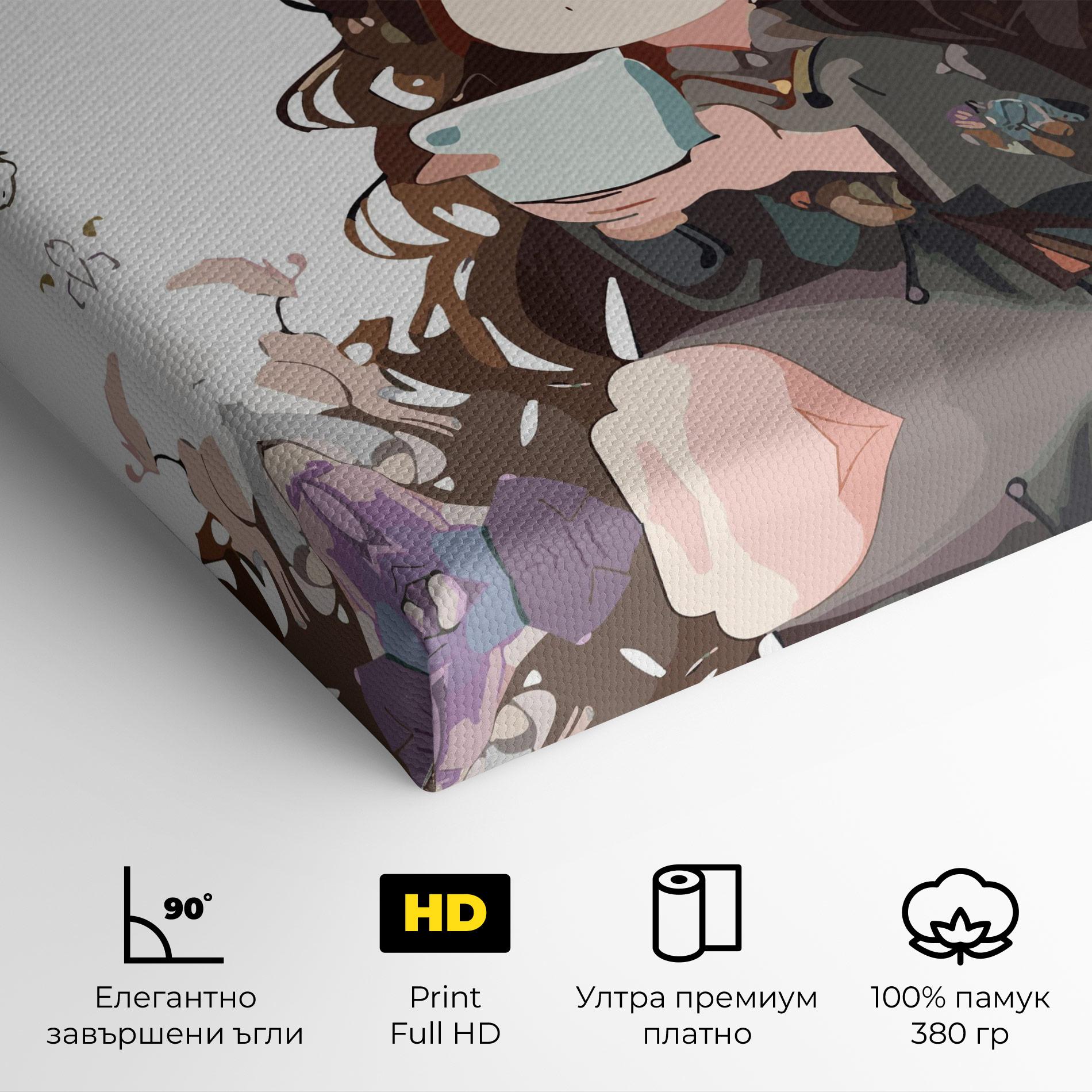 Картина на платно Cute Witch mockup 4