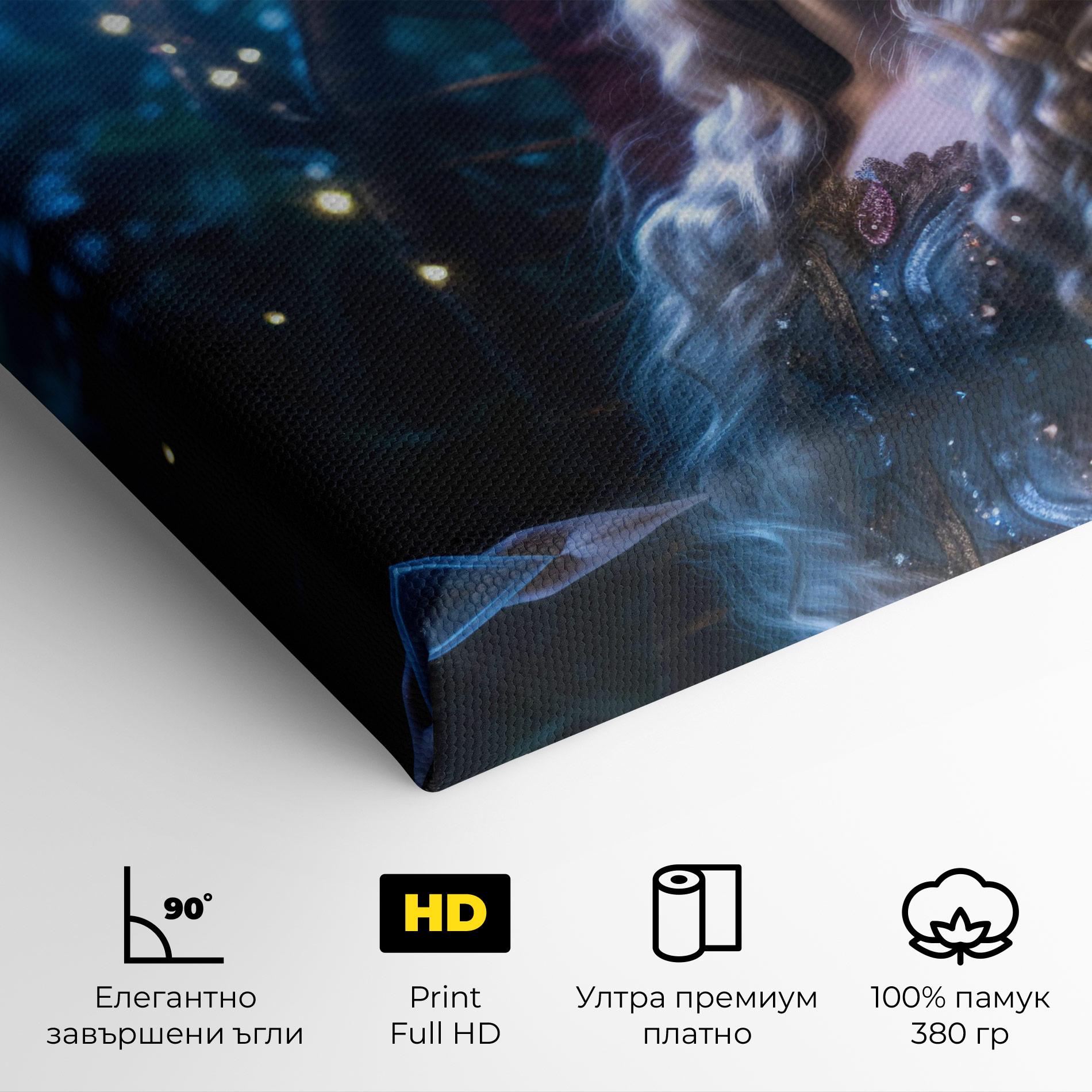 Картина на платно Witch Sleeping mockup 4