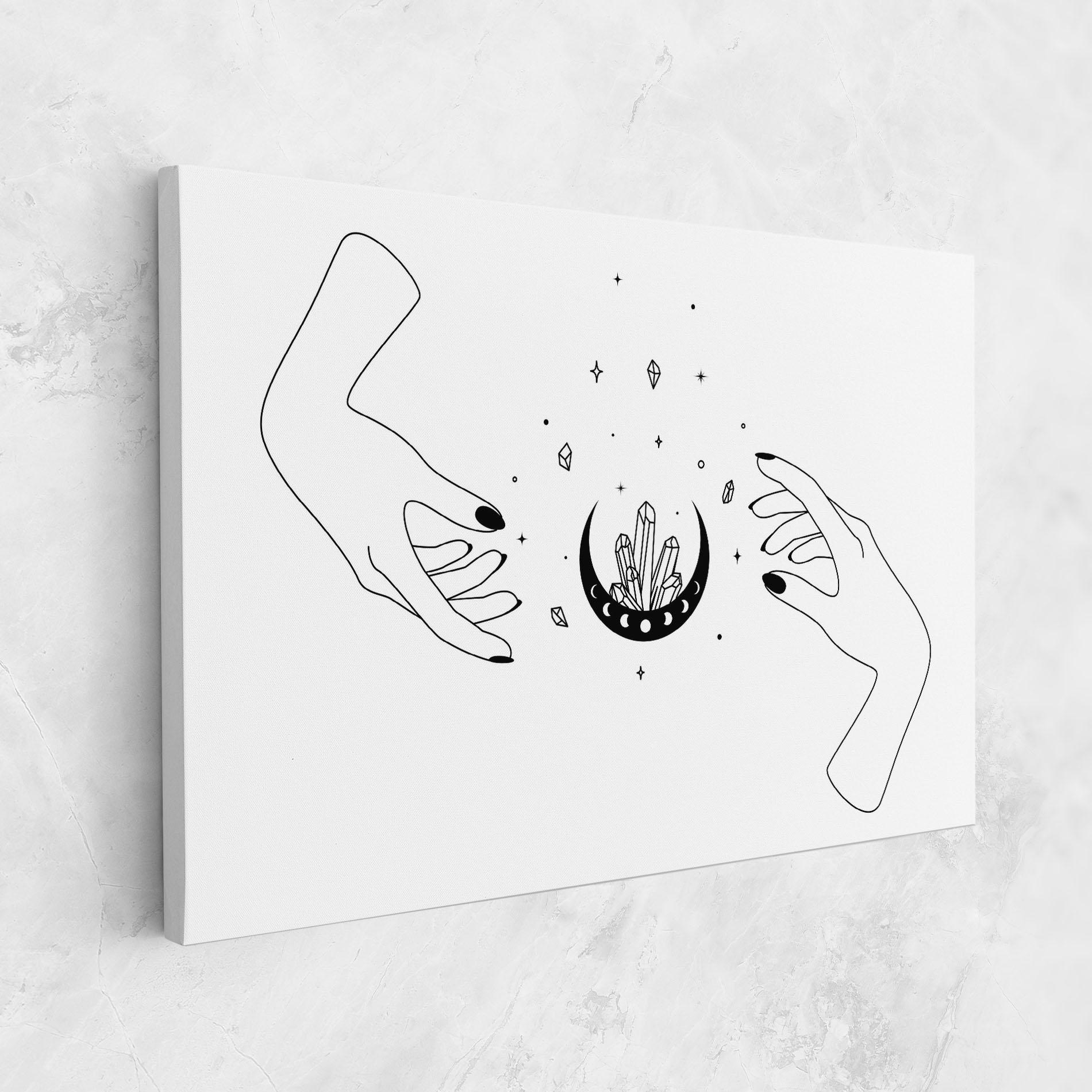 Картина на платно Crystal Hand mockup 1