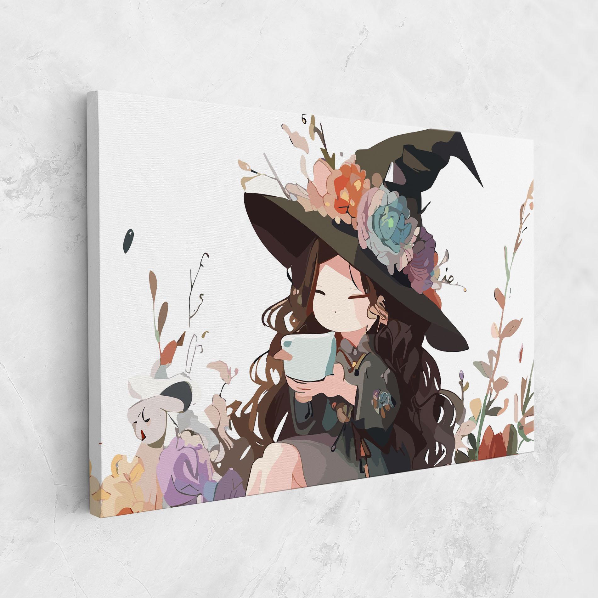 Картина на платно Cute Witch mockup 1