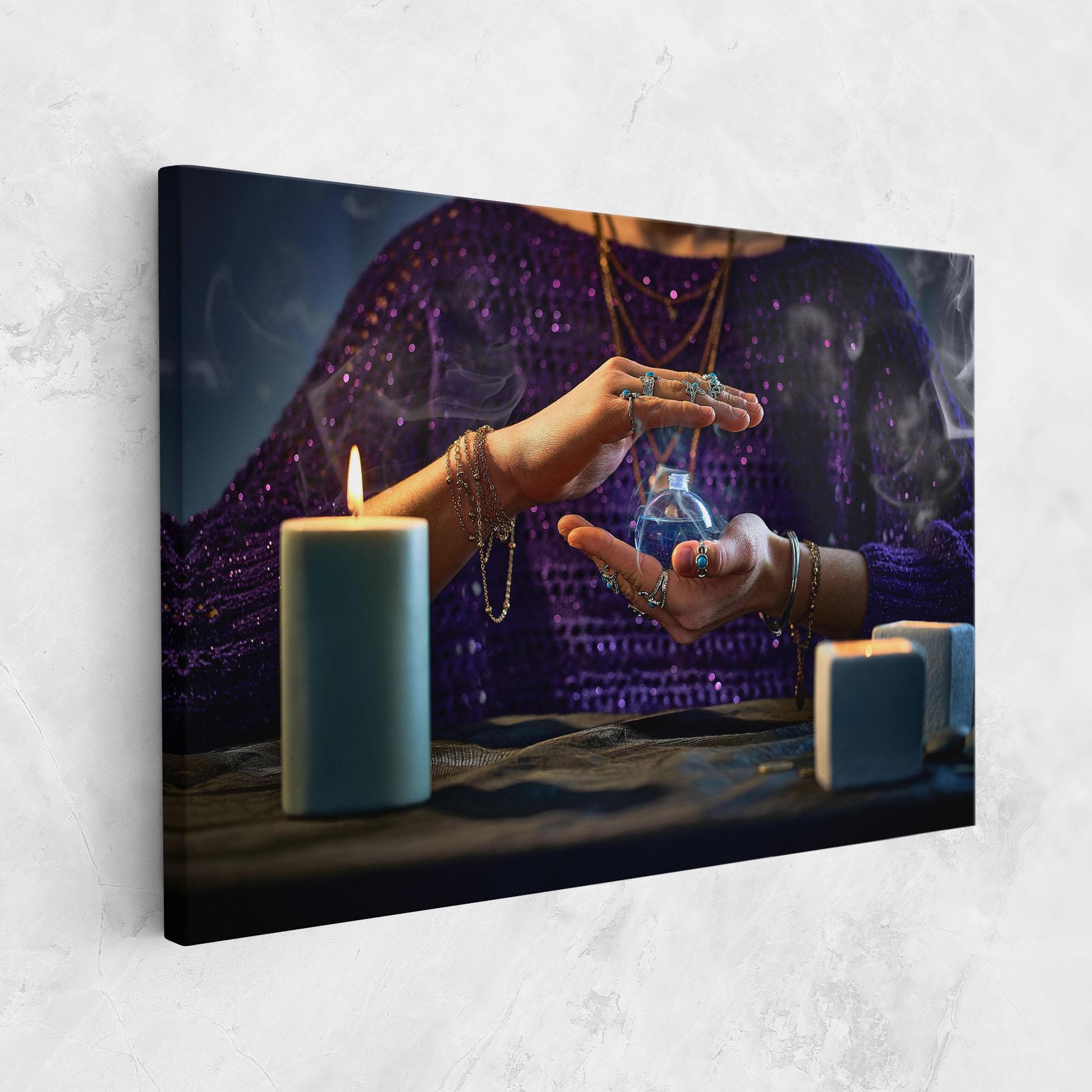 Картина на платно Witch Magic Smoke mockup 1