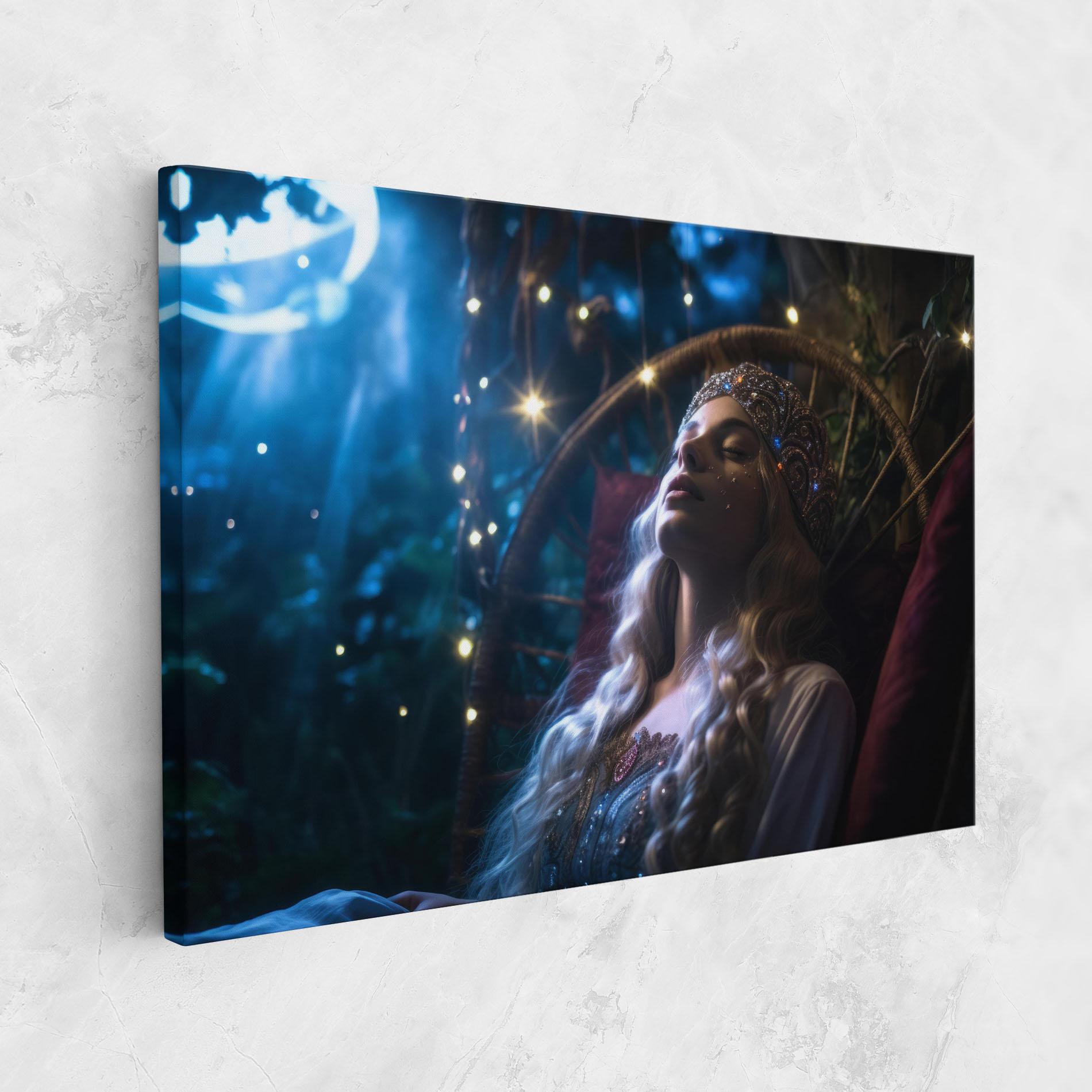 Картина на платно Witch Sleeping mockup 1