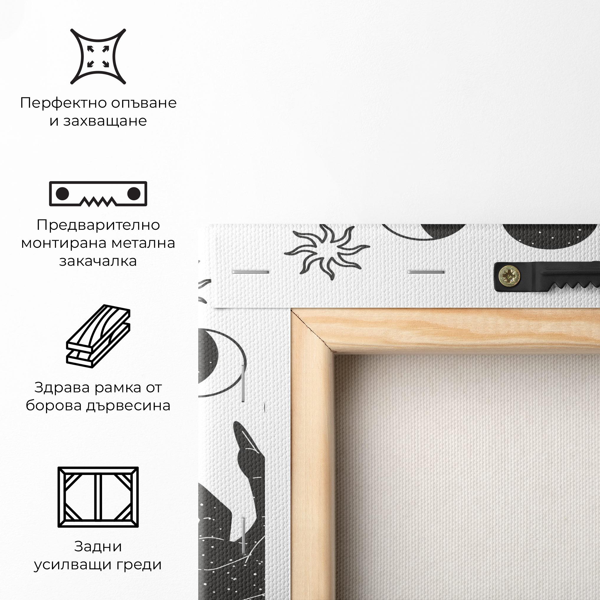 Картина на платно Magic Moon Hands mockup 5