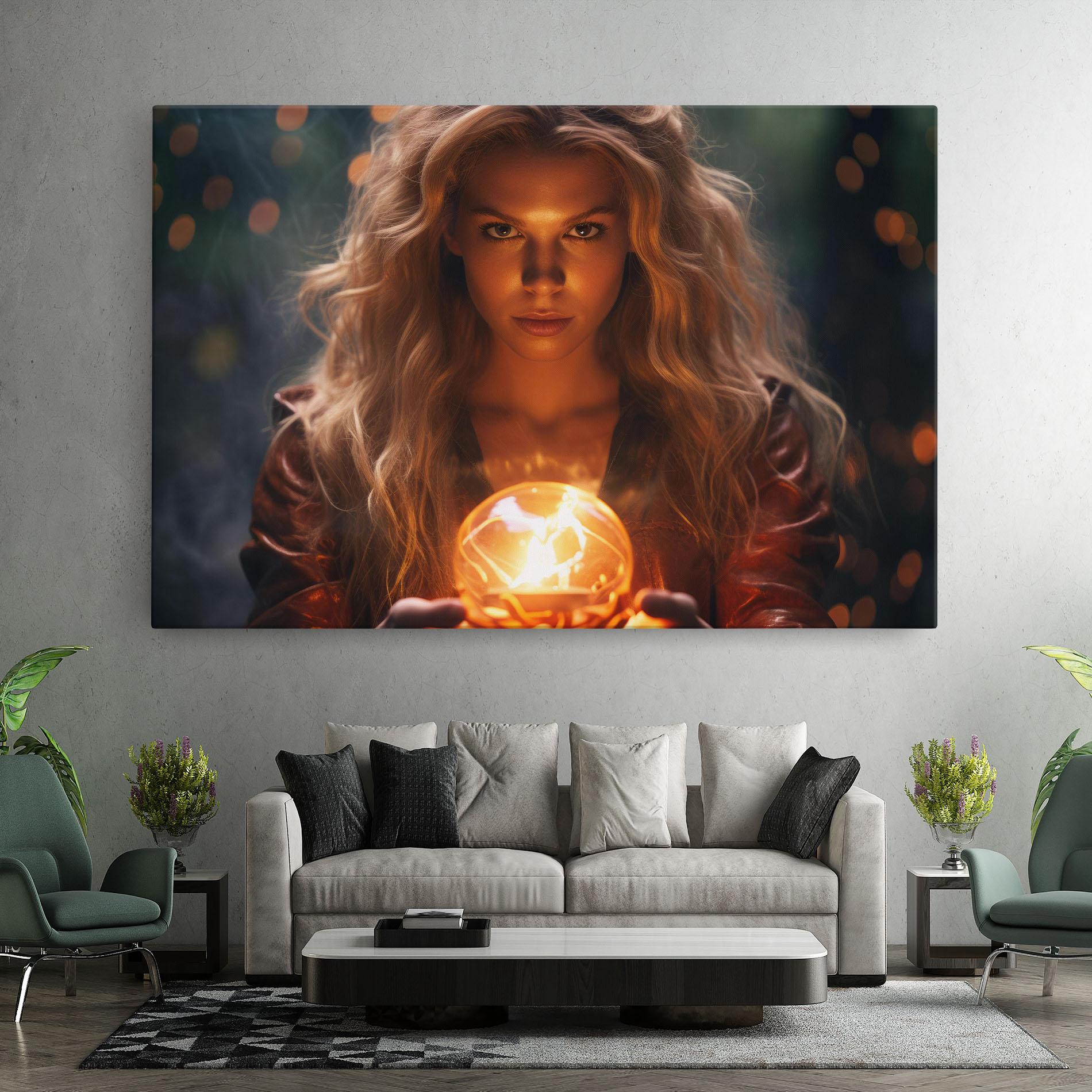 Картина на платно Beautiful Woman Witch mockup 7