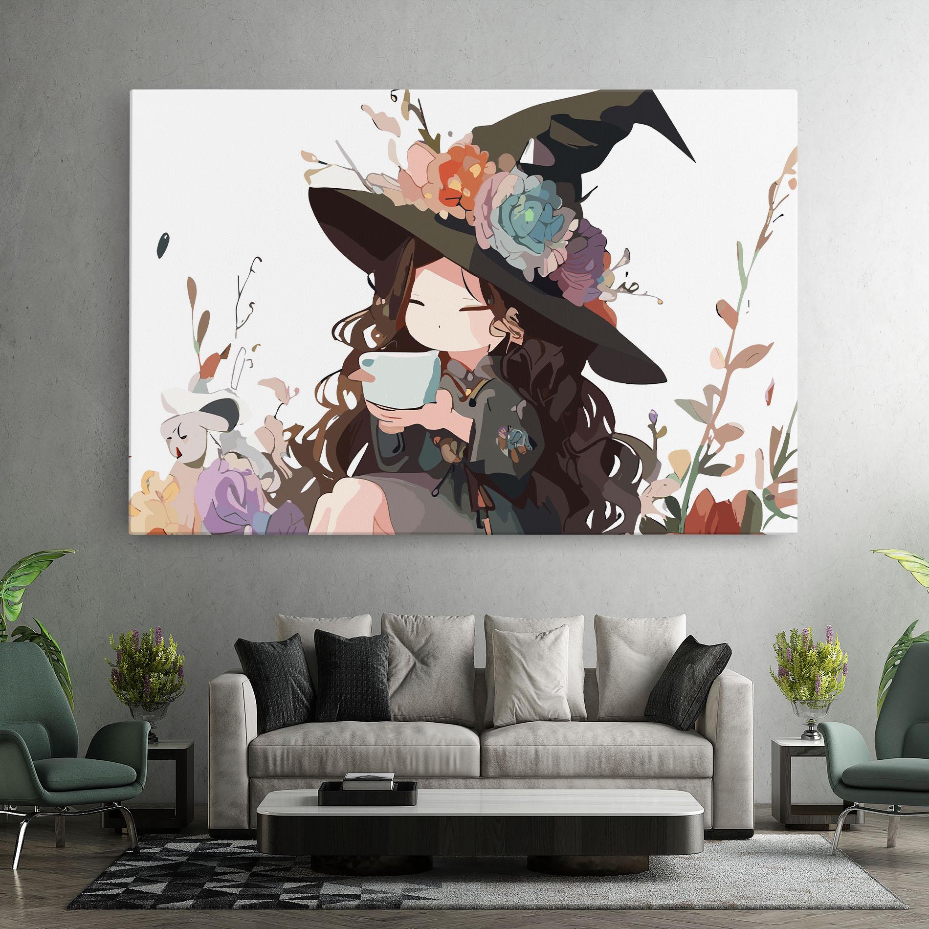 Картина на платно Cute Witch mockup 7