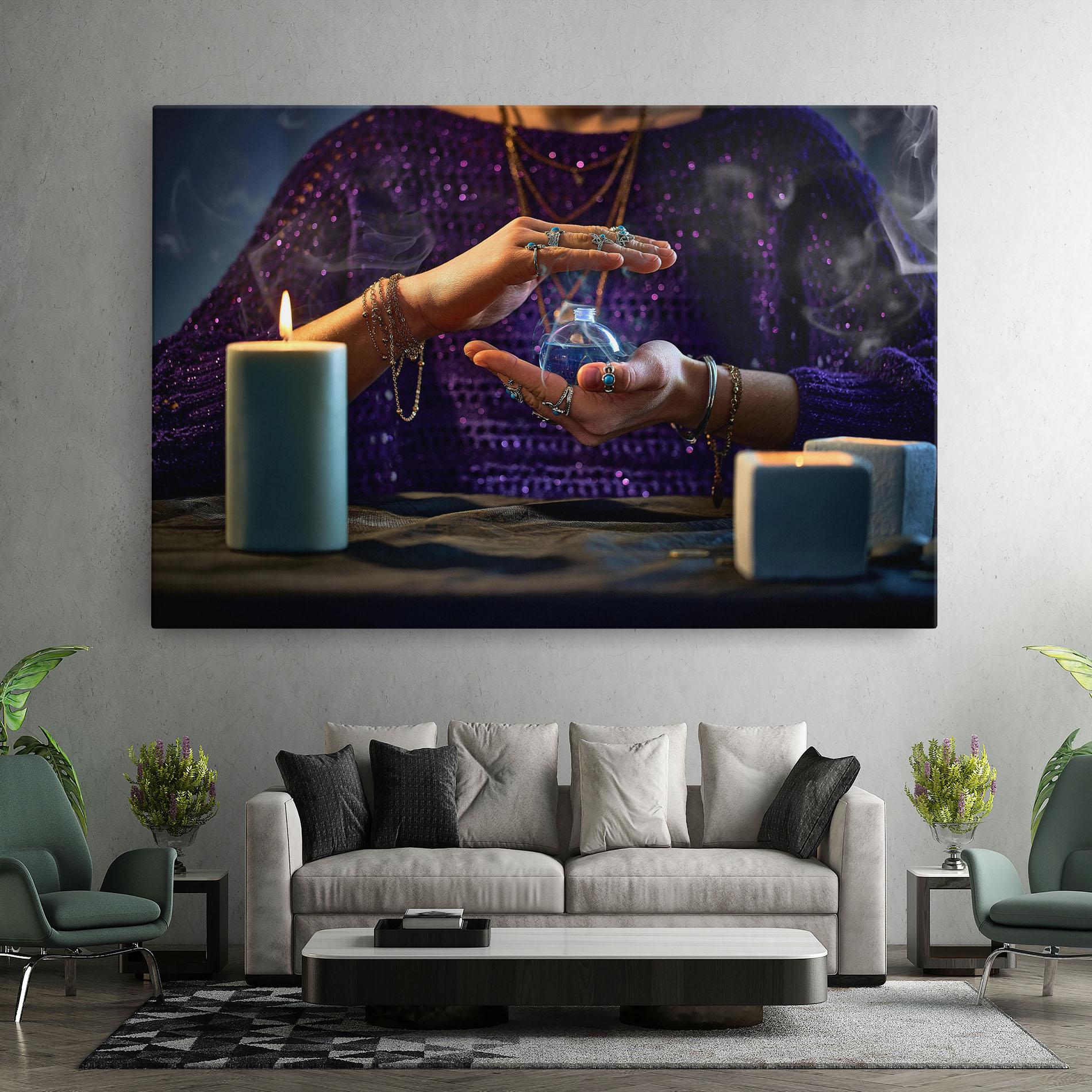 Картина на платно Witch Magic Smoke mockup 7