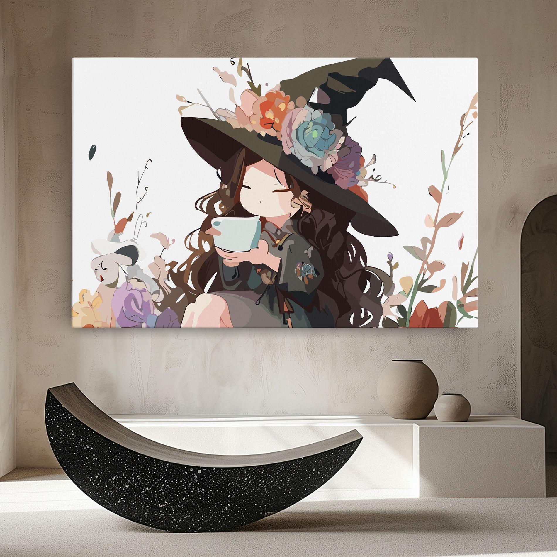 Картина на платно Cute Witch mockup 8
