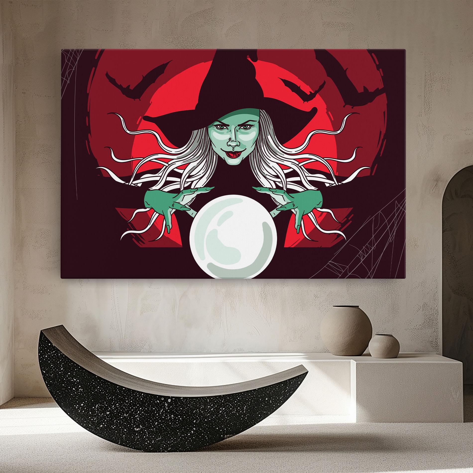 Картина на платно Green Witch mockup 8