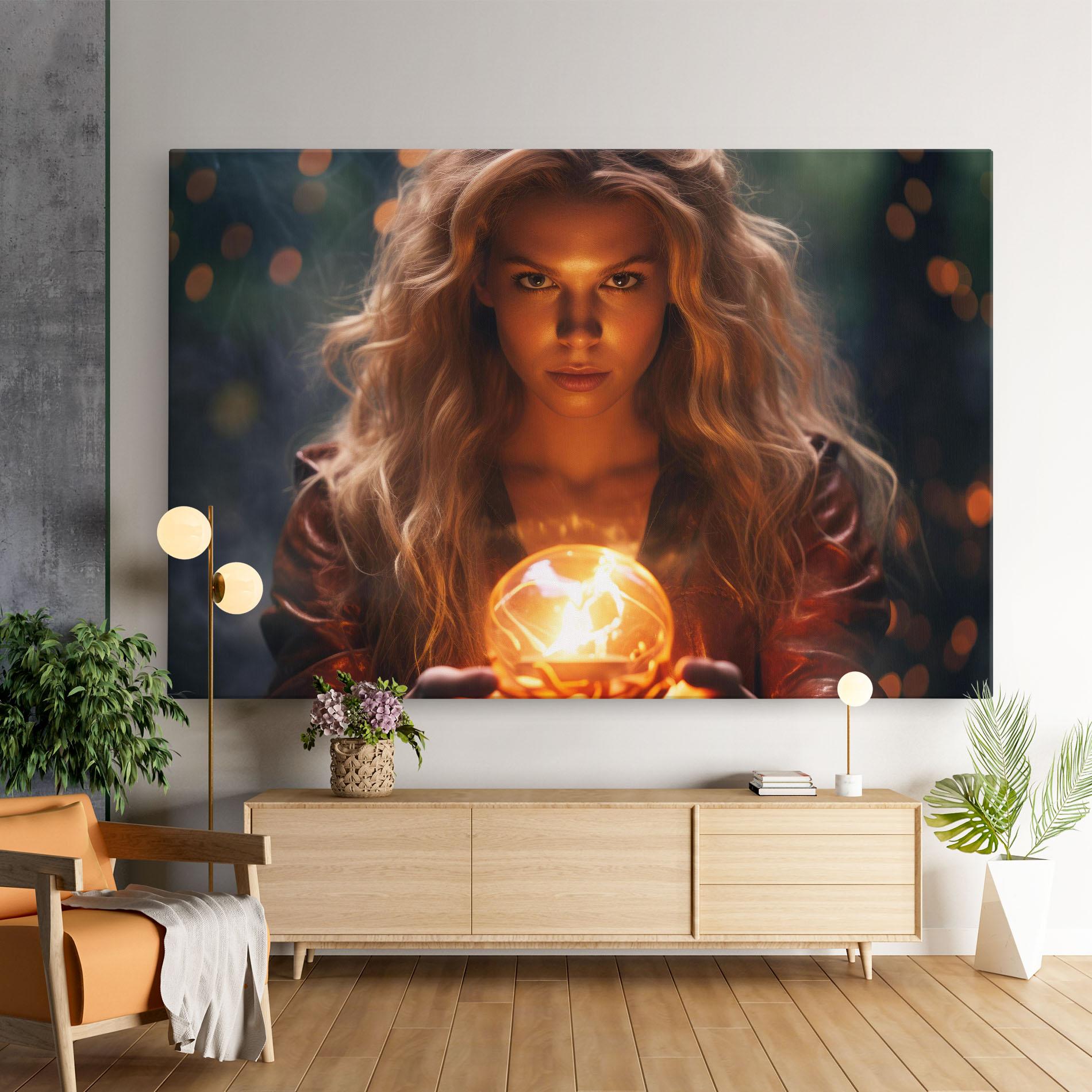 Картина на платно Beautiful Woman Witch mockup 9