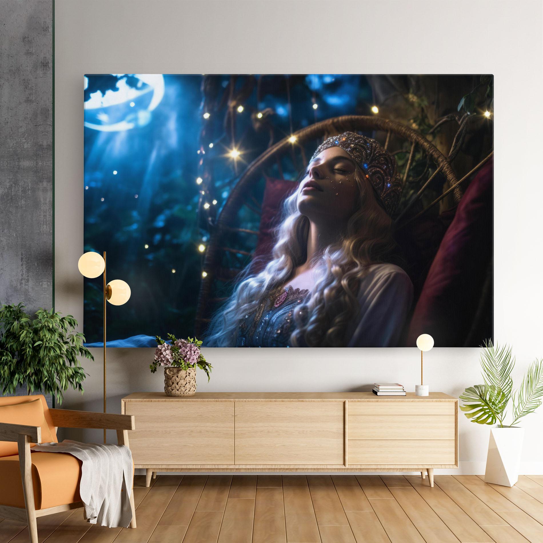 Картина на платно Witch Sleeping mockup 9