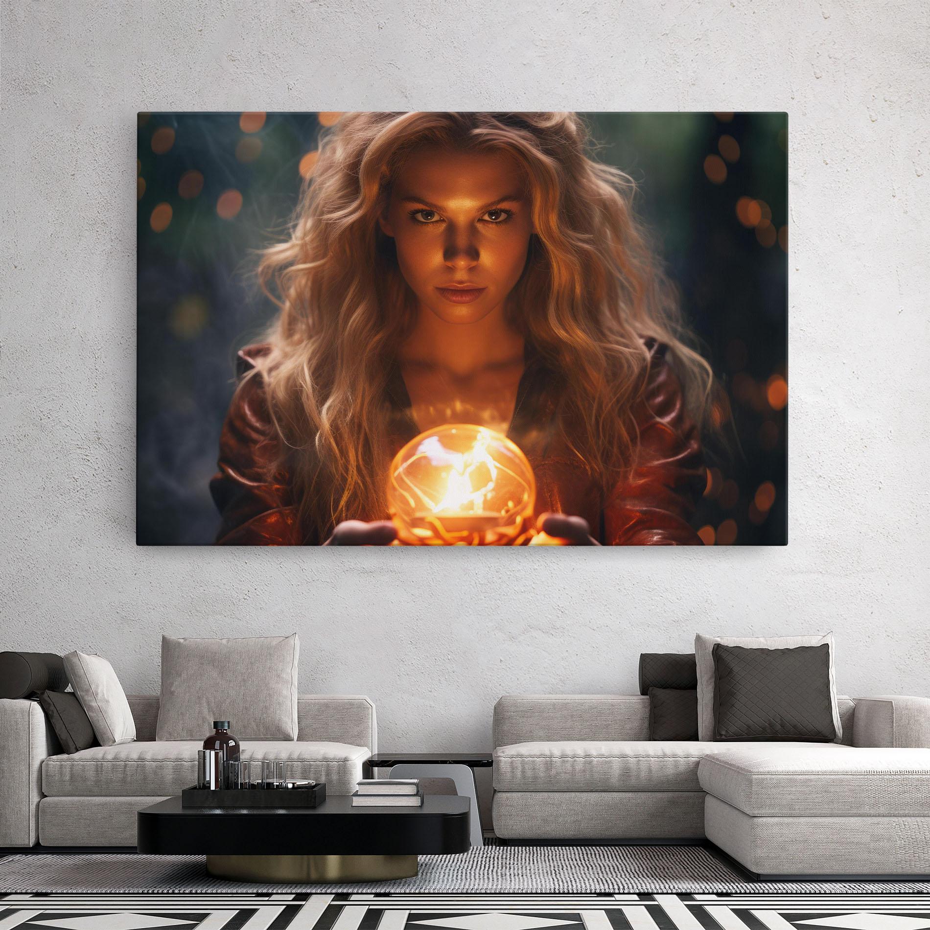 Картина на платно Beautiful Woman Witch mockup 2