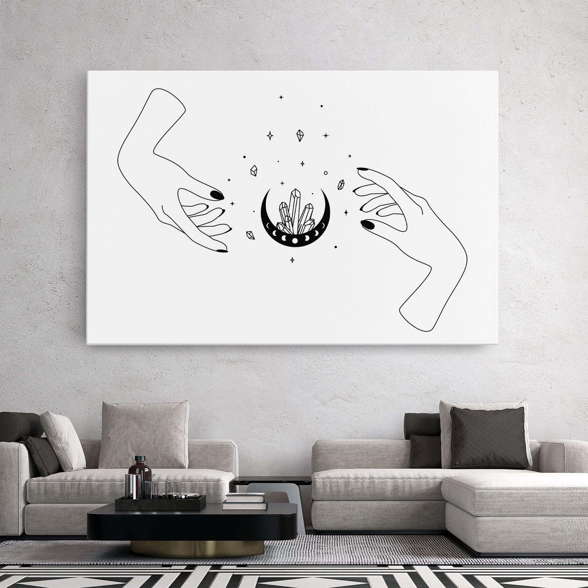 Картина на платно Crystal Hand mockup 2