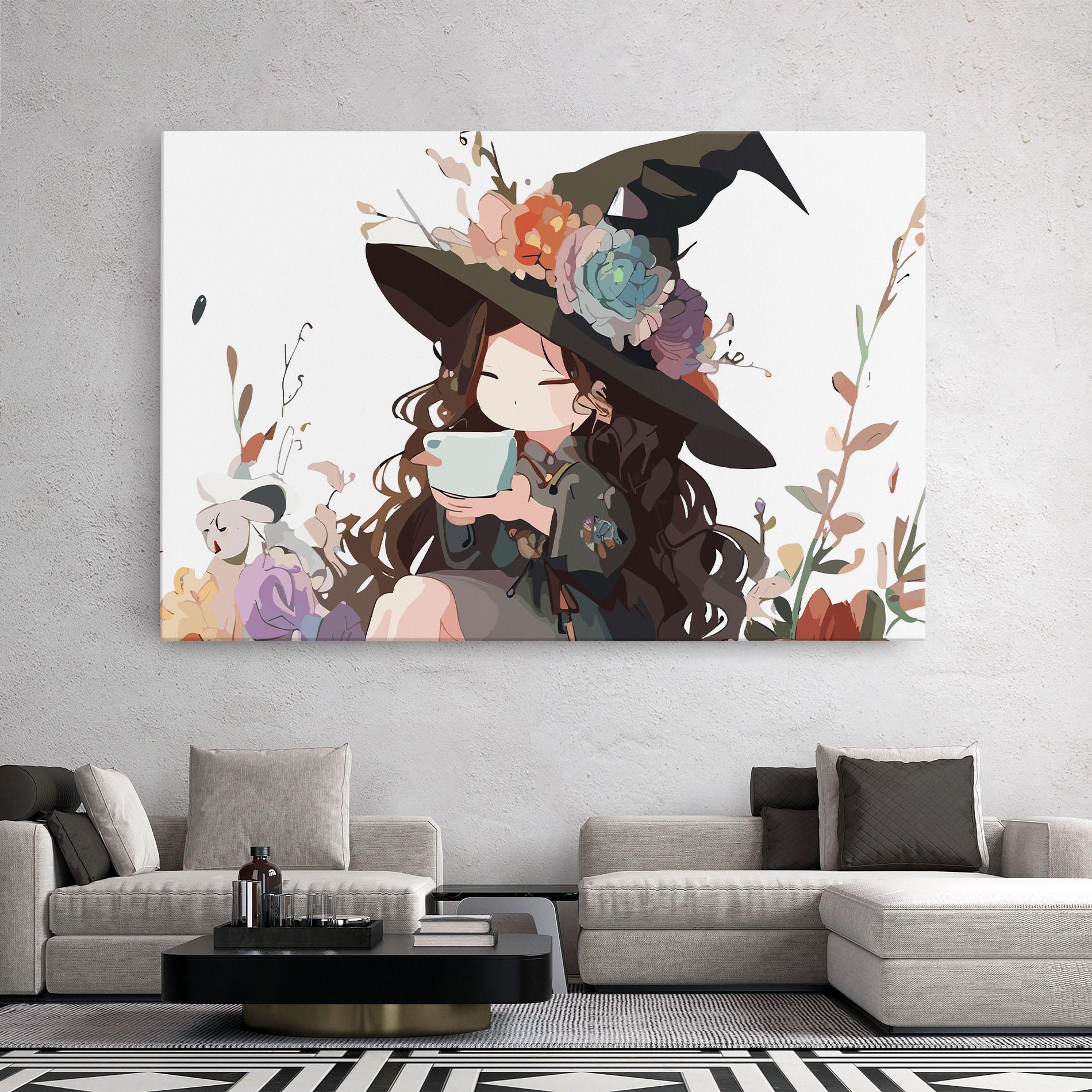 Картина на платно Cute Witch mockup 2