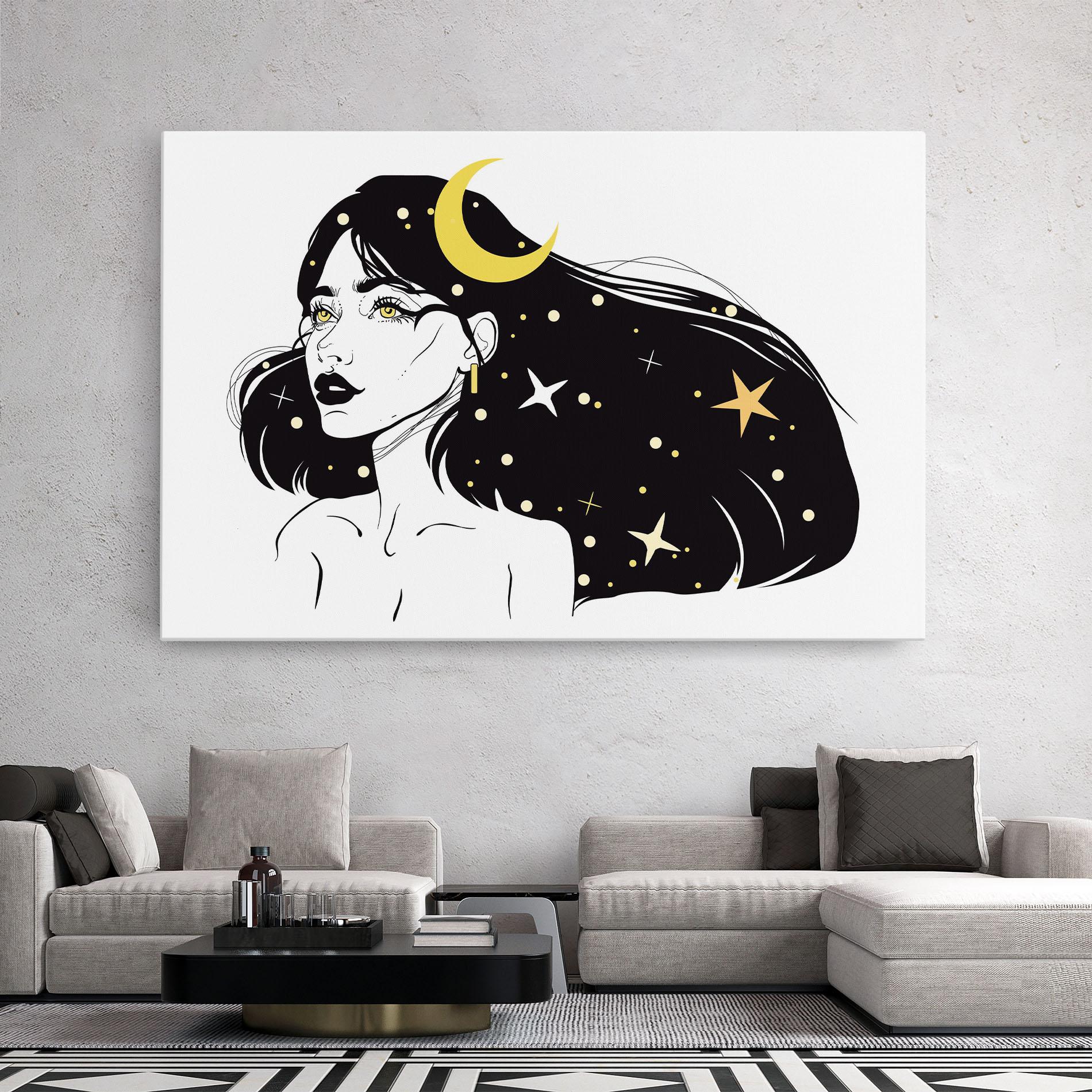 Картина на платно Night Witch mockup 2