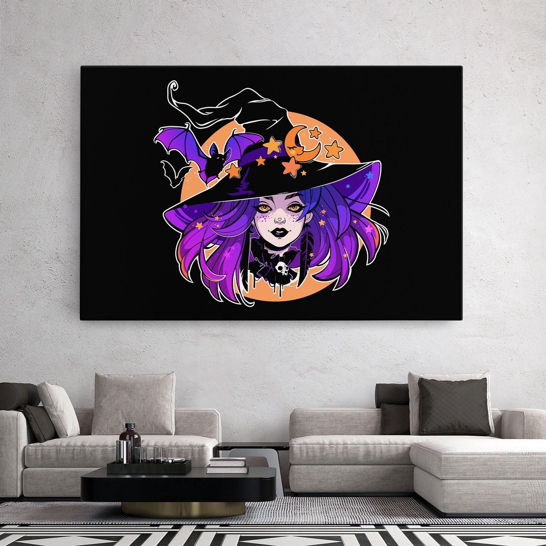 Картина на платно Purple Witch mockup 2