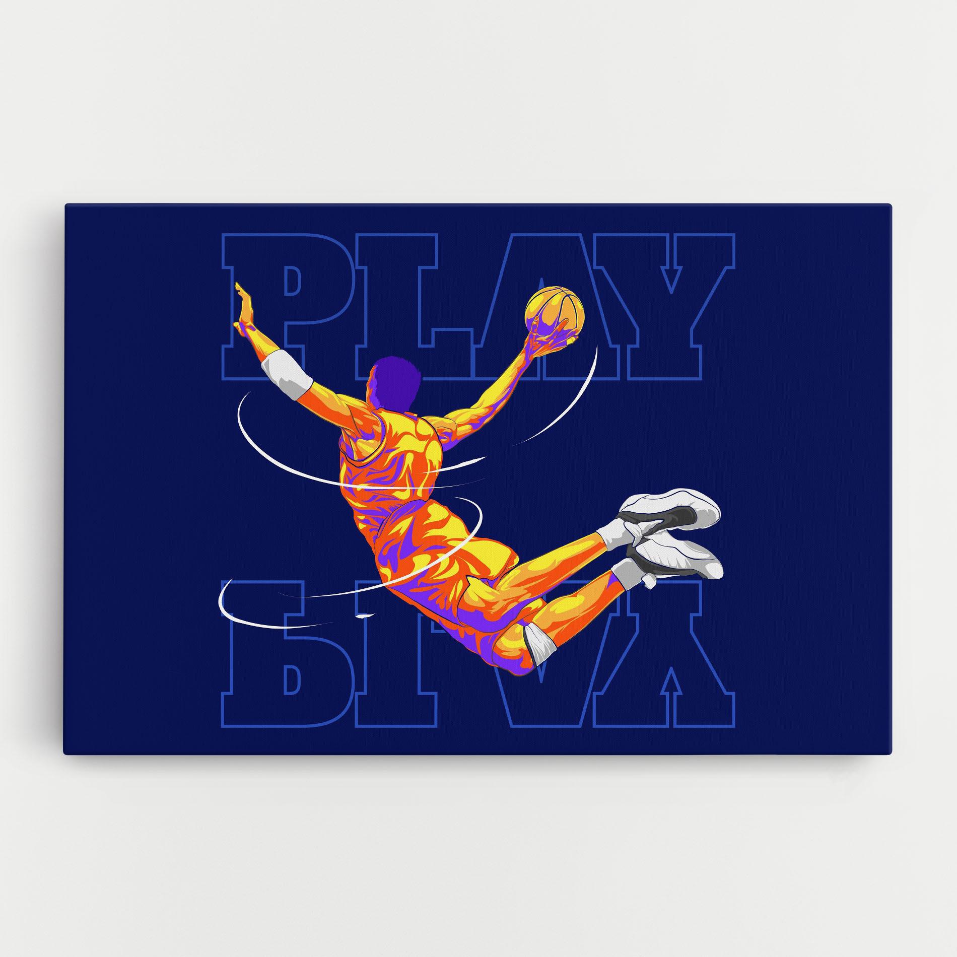 Картина на платно Basketball Blue mockup 0