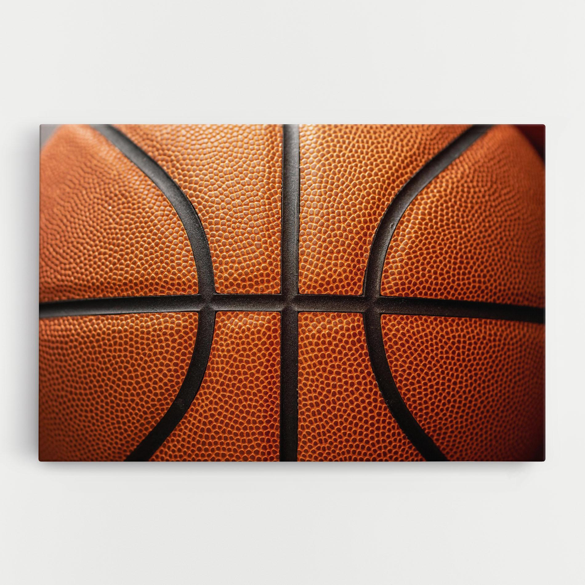 Картина на платно Close Up Leather Basketball mockup 0