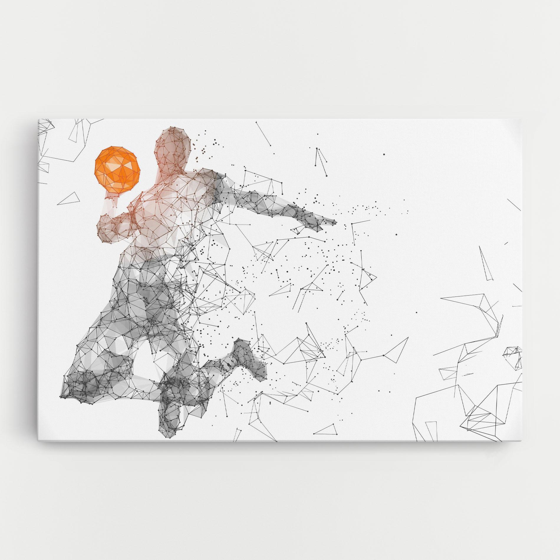 Картина на платно Orange Line Basket mockup 0