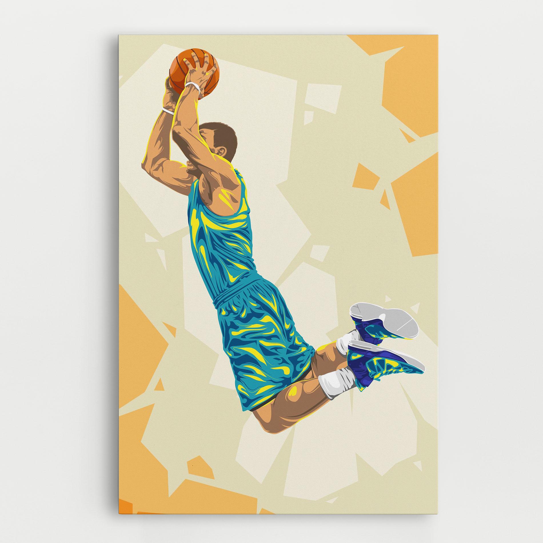 Картина на платно Basketball Dunk Pose mockup 0