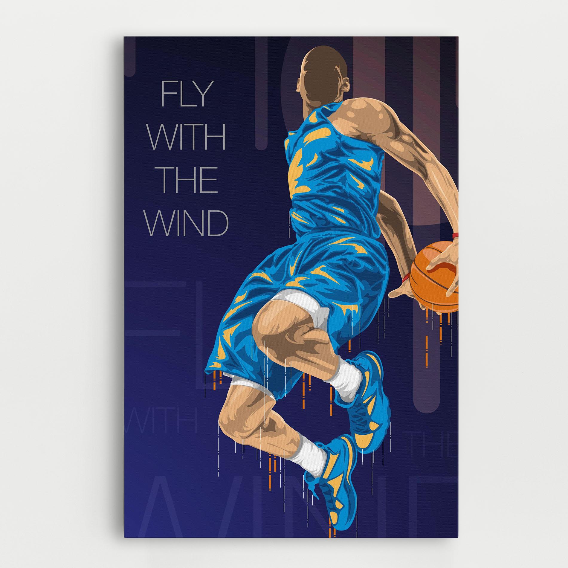 Картина на платно Fly With The Wind mockup 0