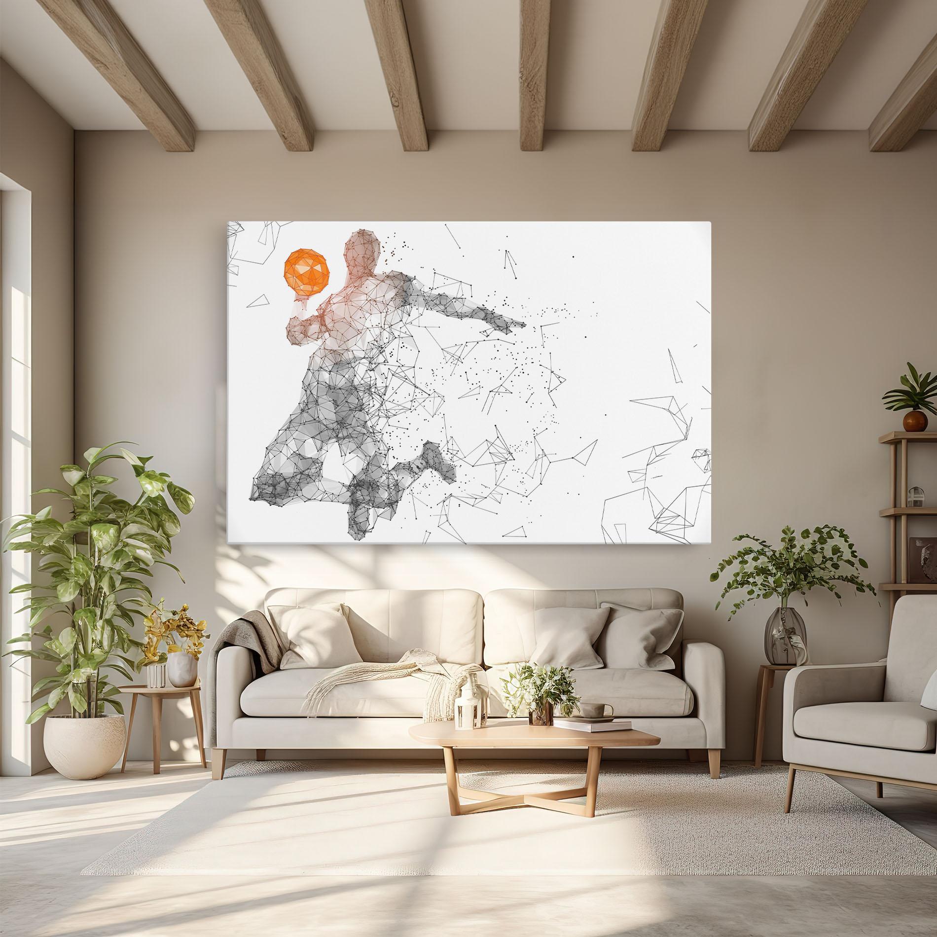 Картина на платно Orange Line Basket mockup 6
