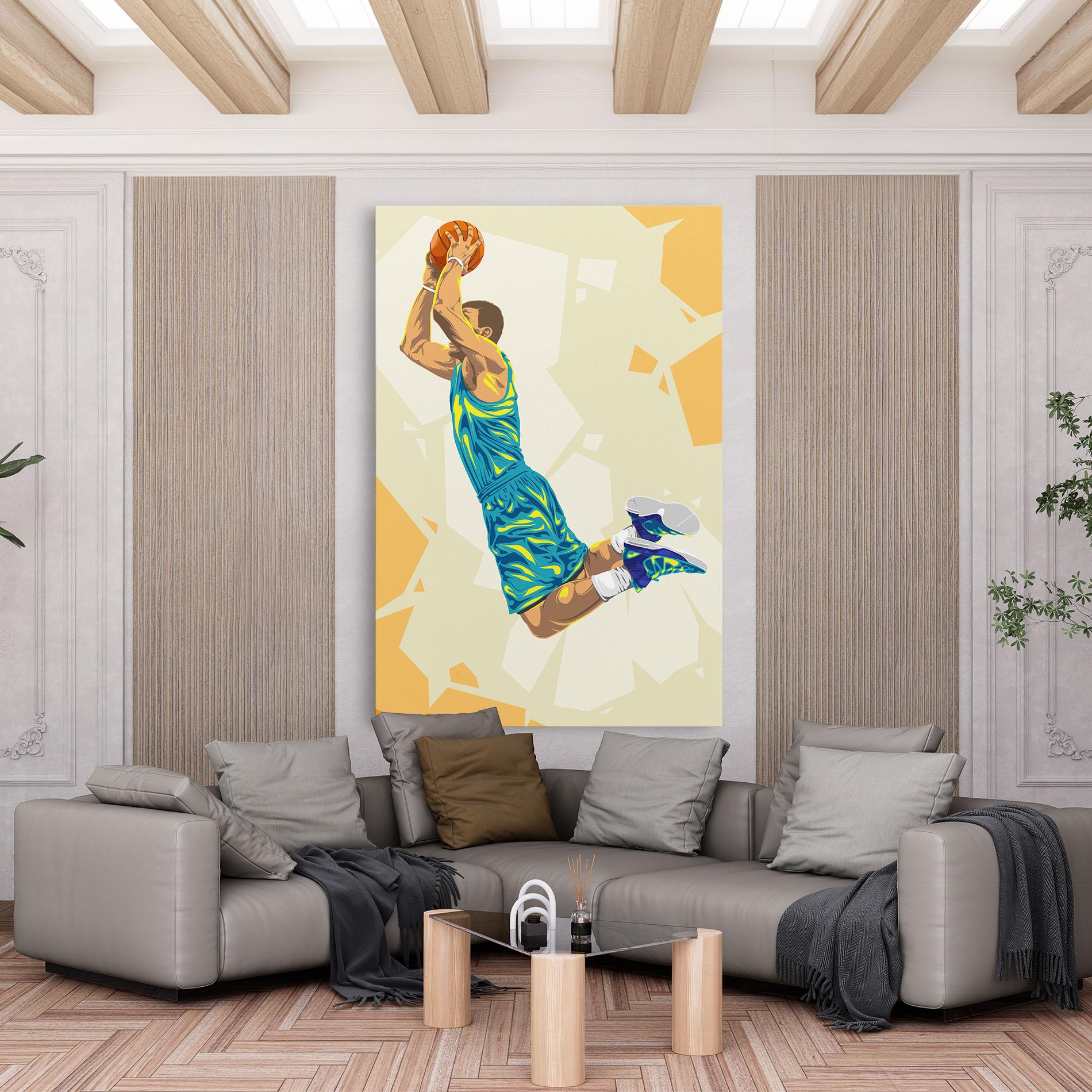 Картина на платно Basketball Dunk Pose mockup 6