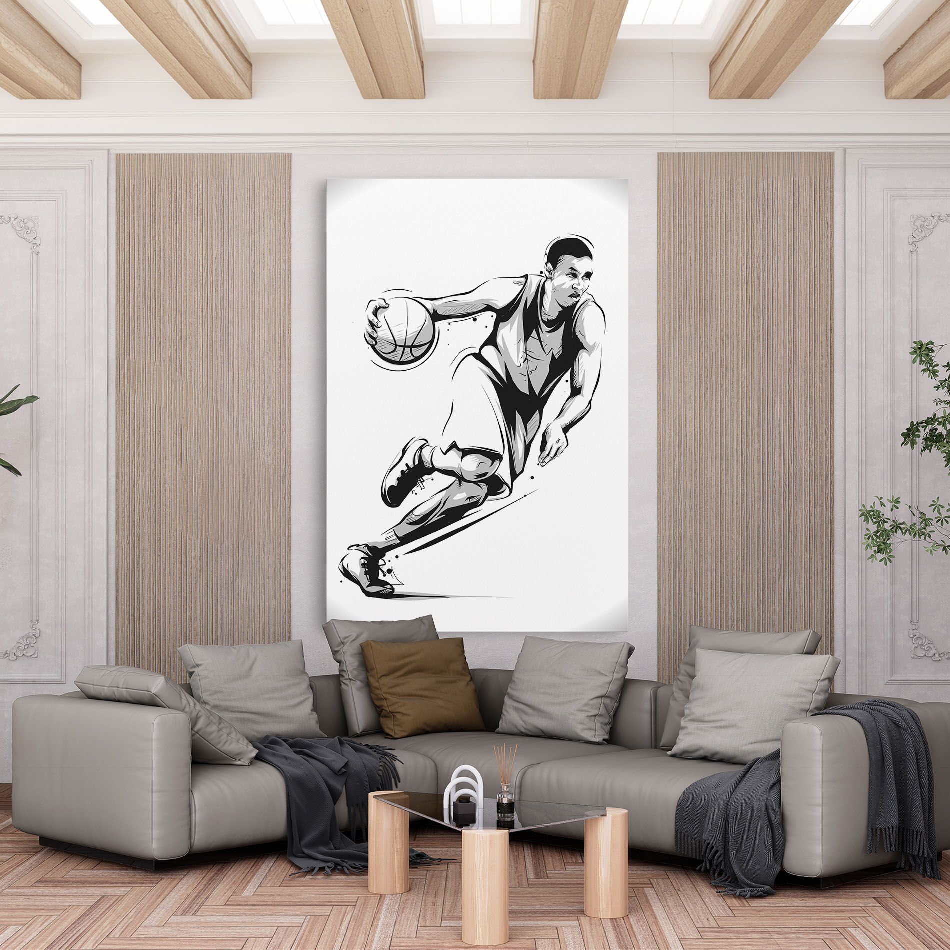 Basketball Player Line mockup 6