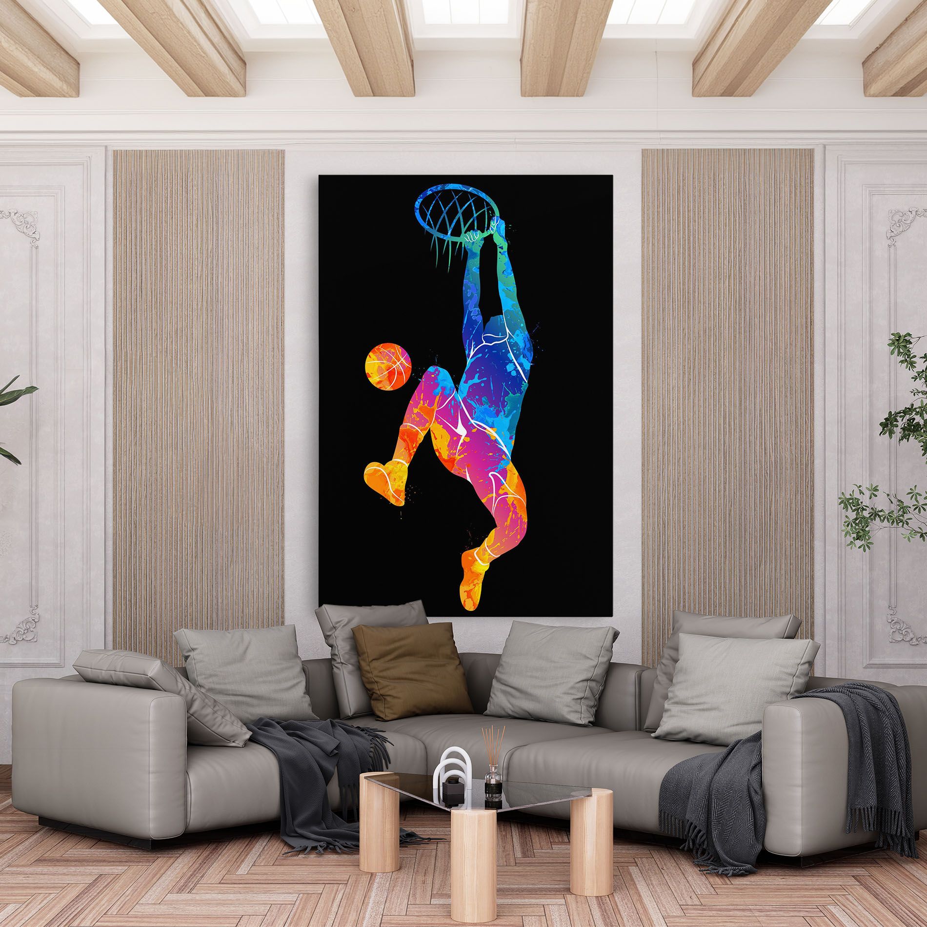 Blue Basket Hoop mockup 6