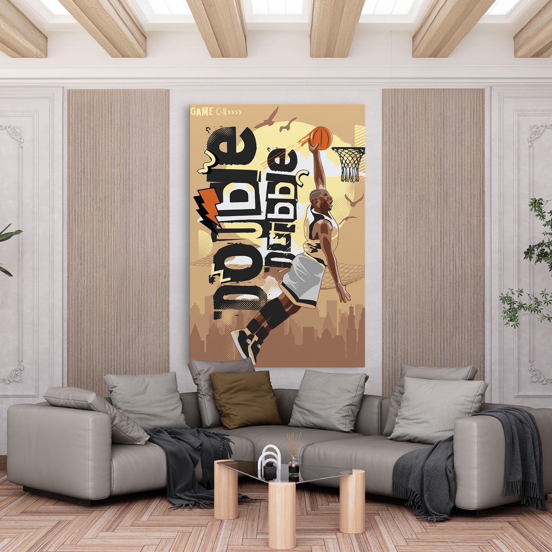 Картина на платно Double Dribble mockup 6
