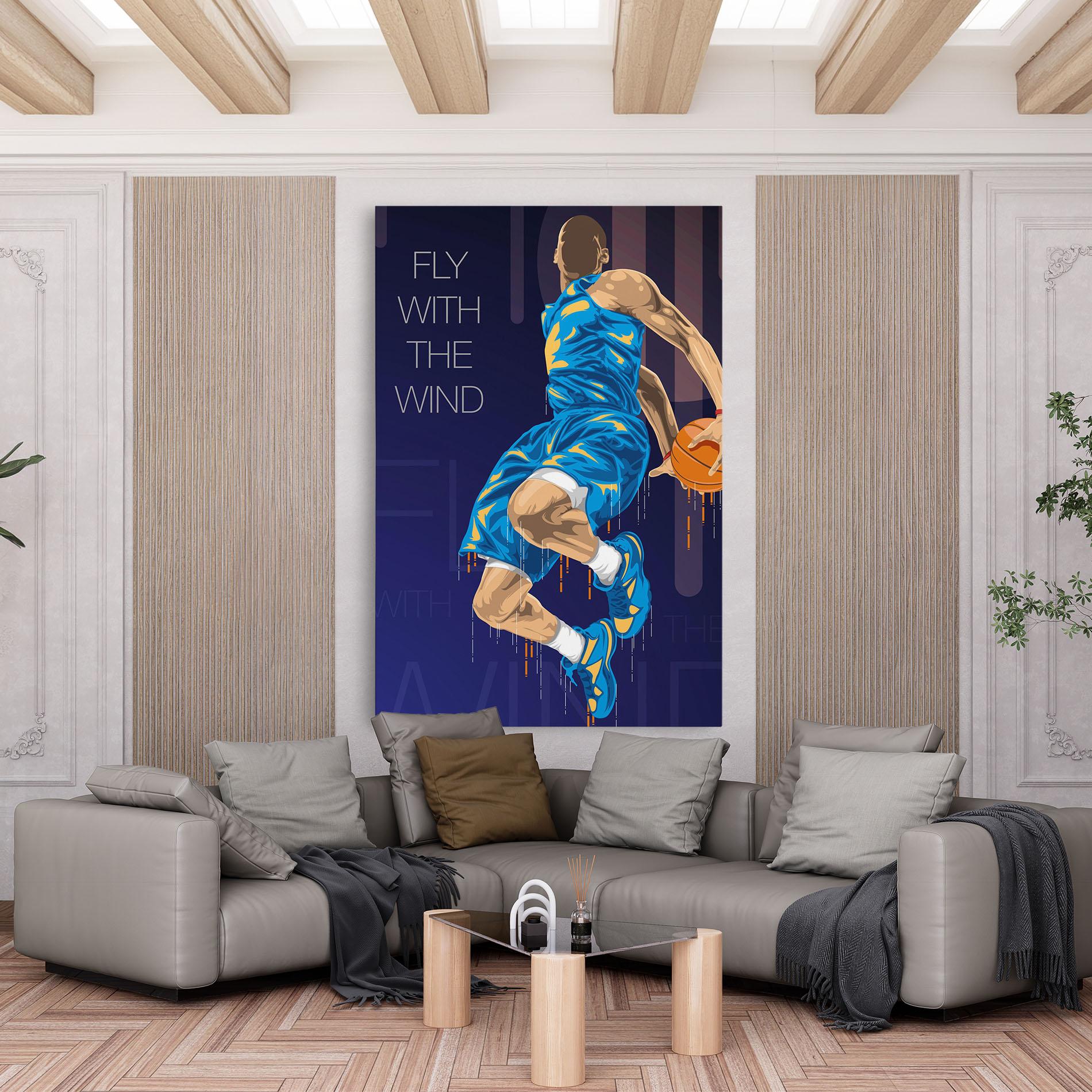 Картина на платно Fly With The Wind mockup 6