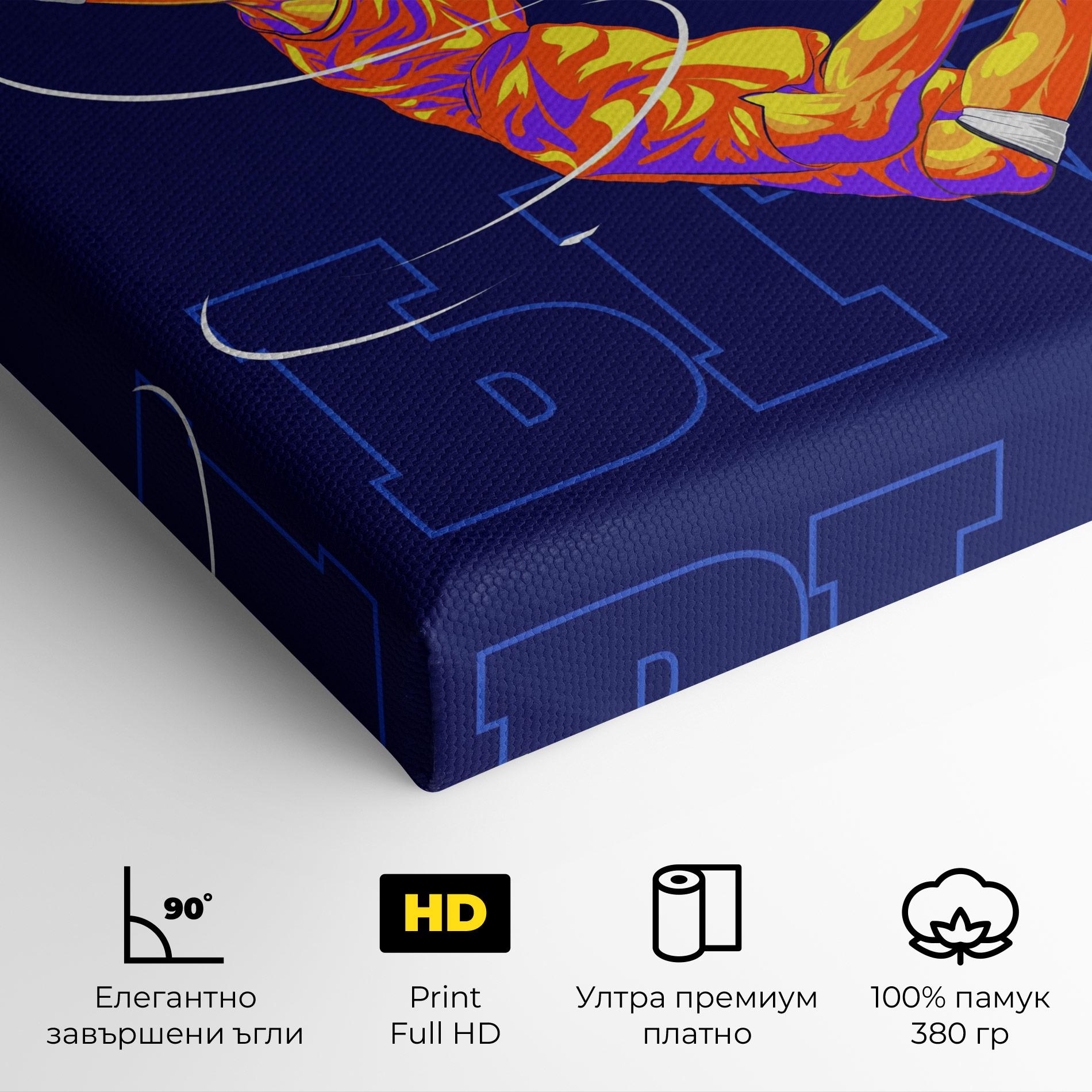 Картина на платно Basketball Blue mockup 4